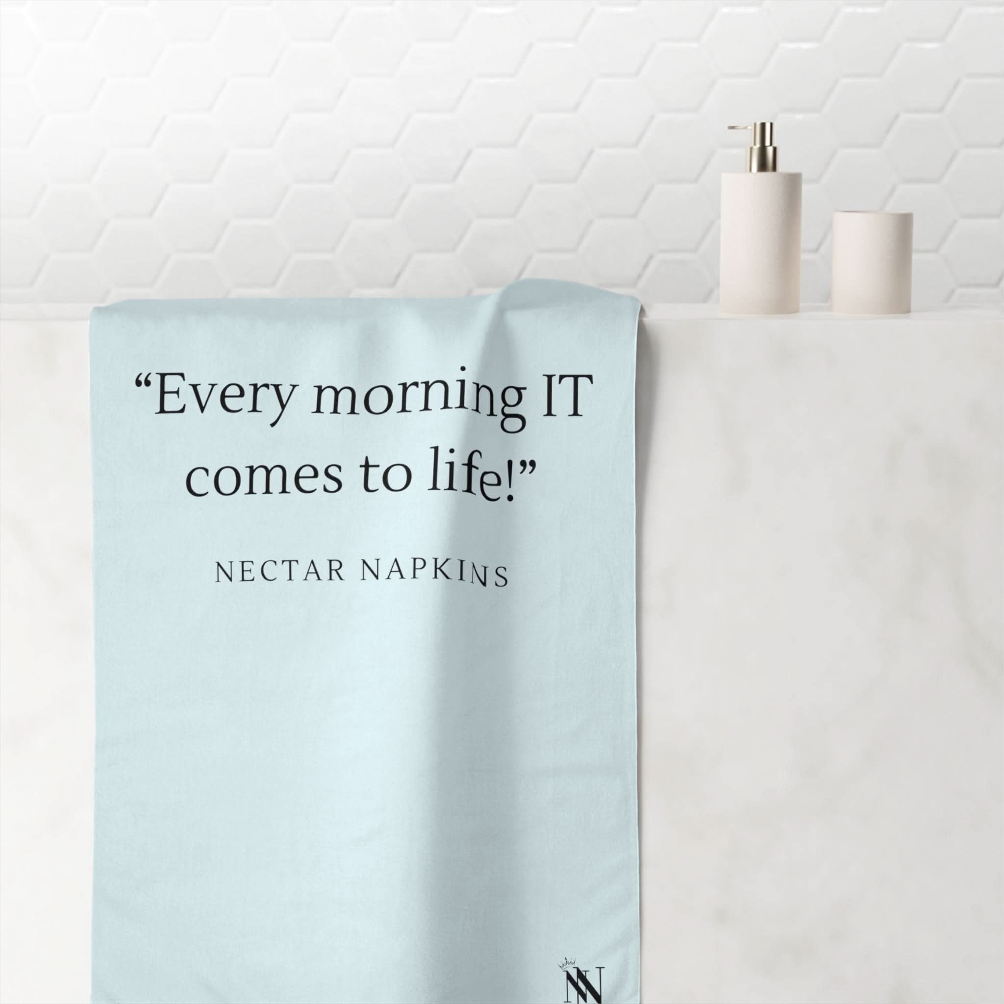 Every Morning It Comes To Life | Mix & Match Naughty XL Fun-Flirty Lovers’ Towels