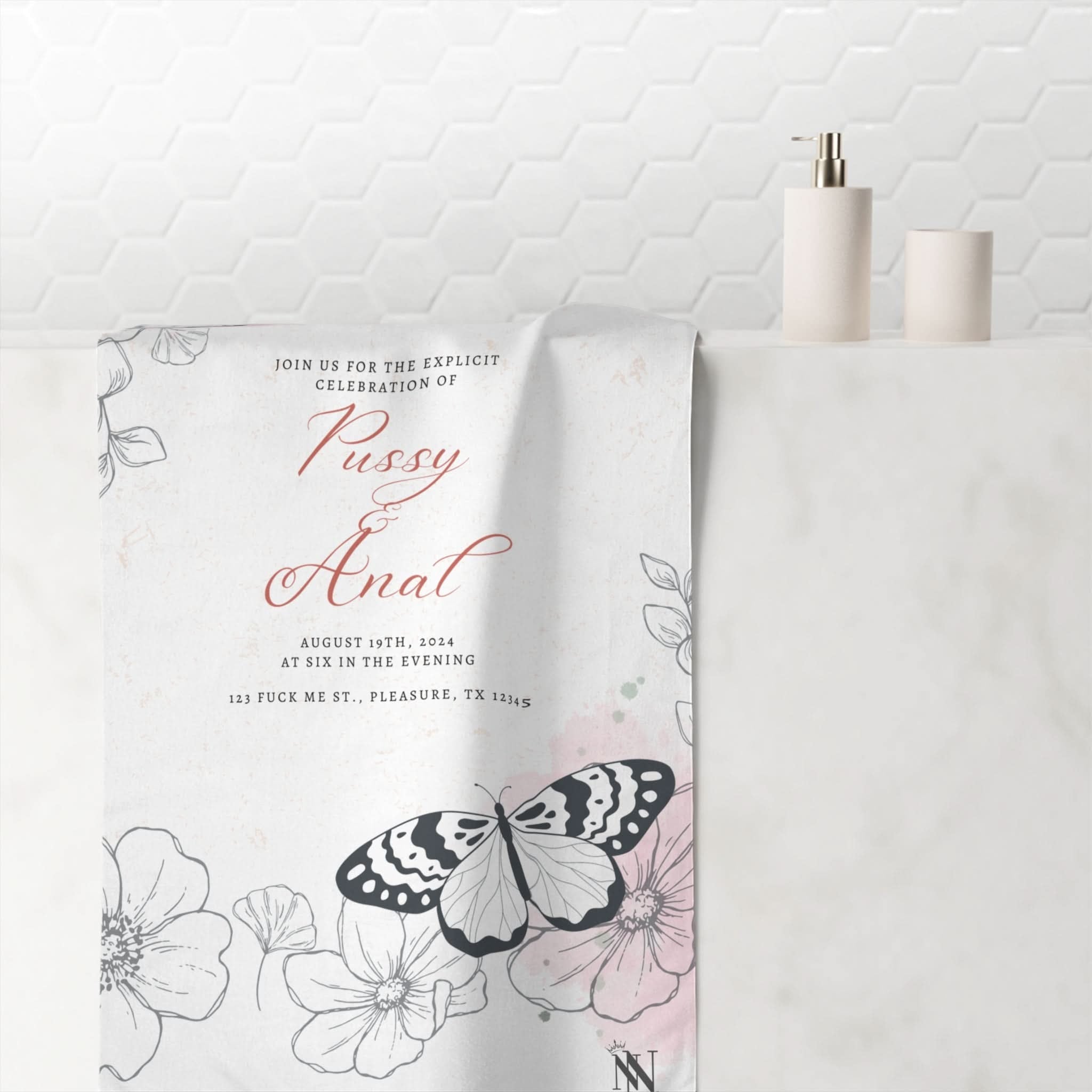 Explicit Celebration | Mix & Match Naughty XL Fun-Flirty Lovers’ Towels