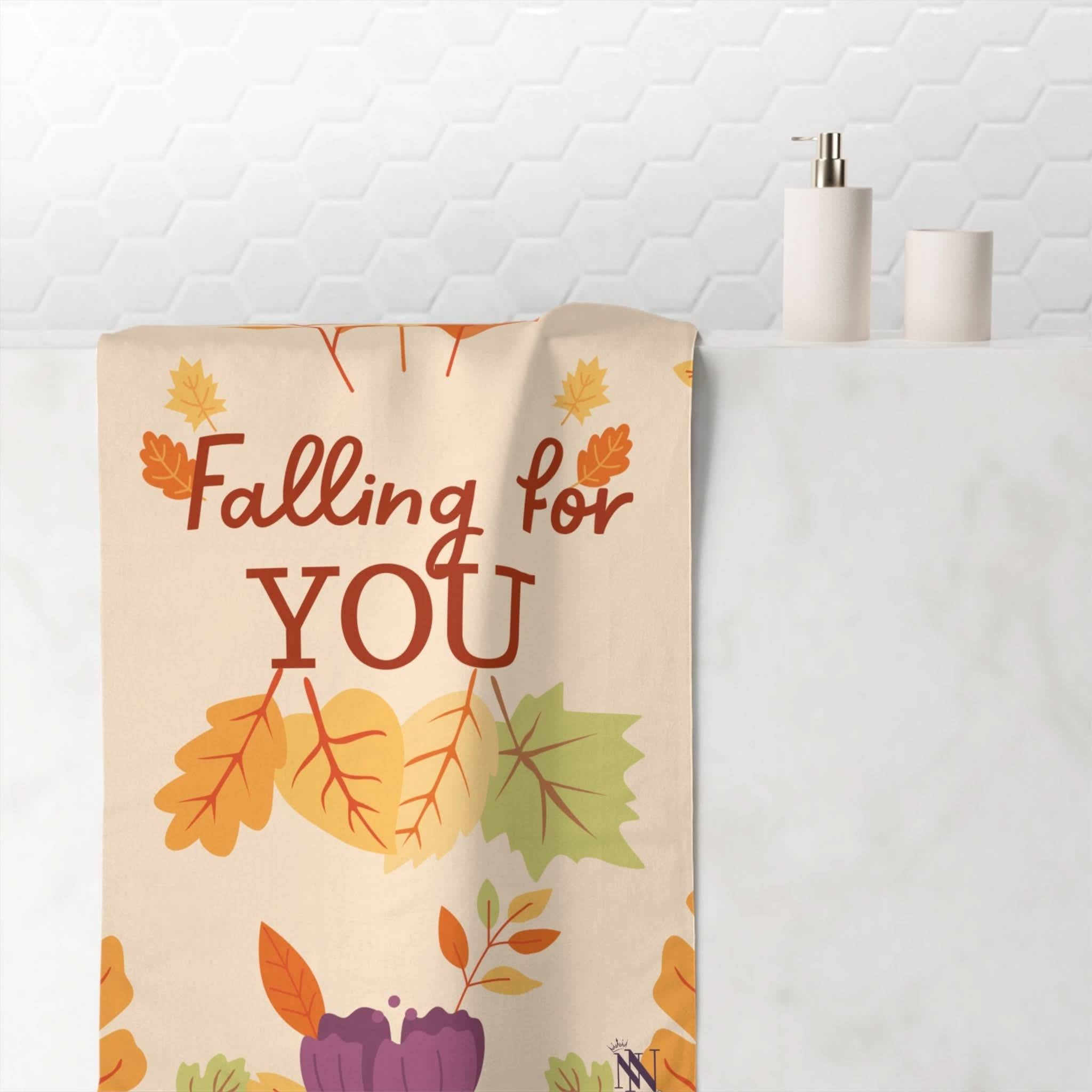 Falling For You Fun XL Cum Towel | Big Bold & Sexy Stylish