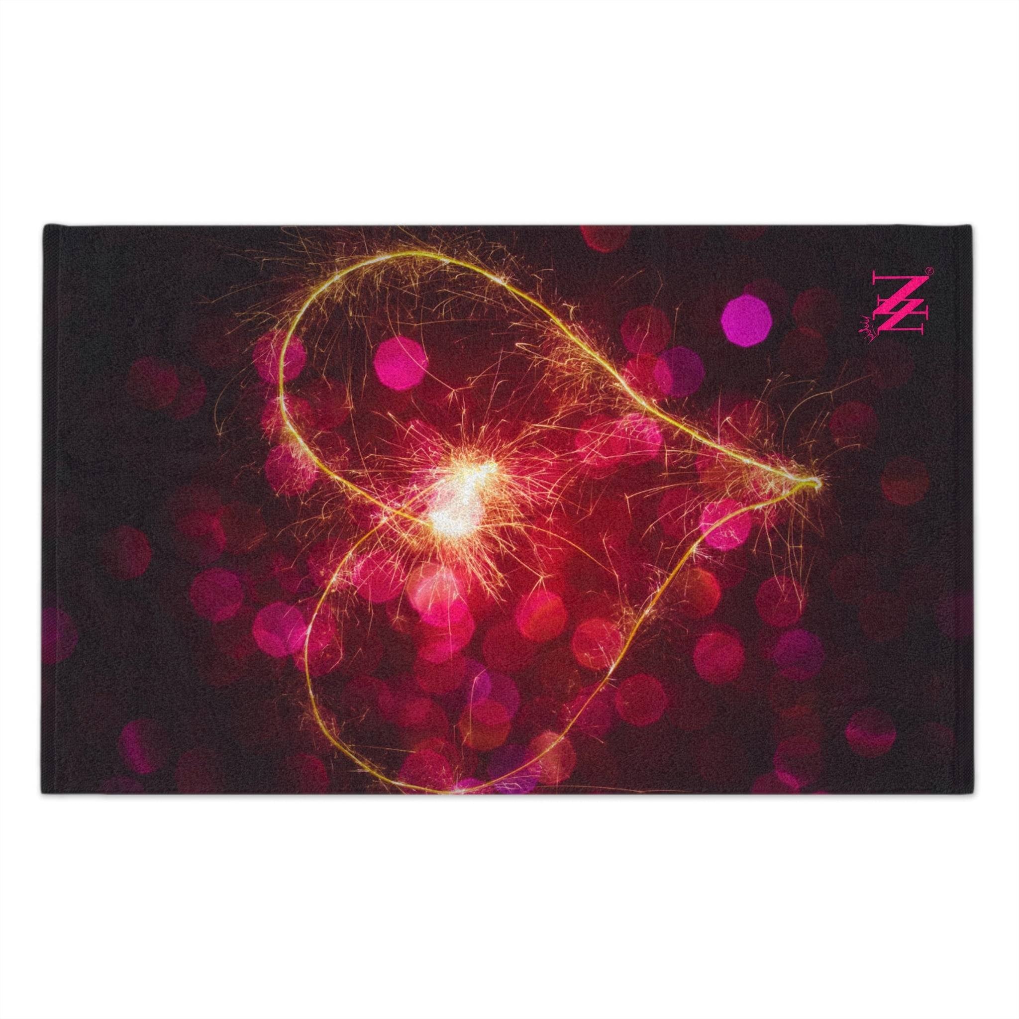 Fireworks Heart | Mix & Match Soft Fun-Flirty Lovers’ Towels