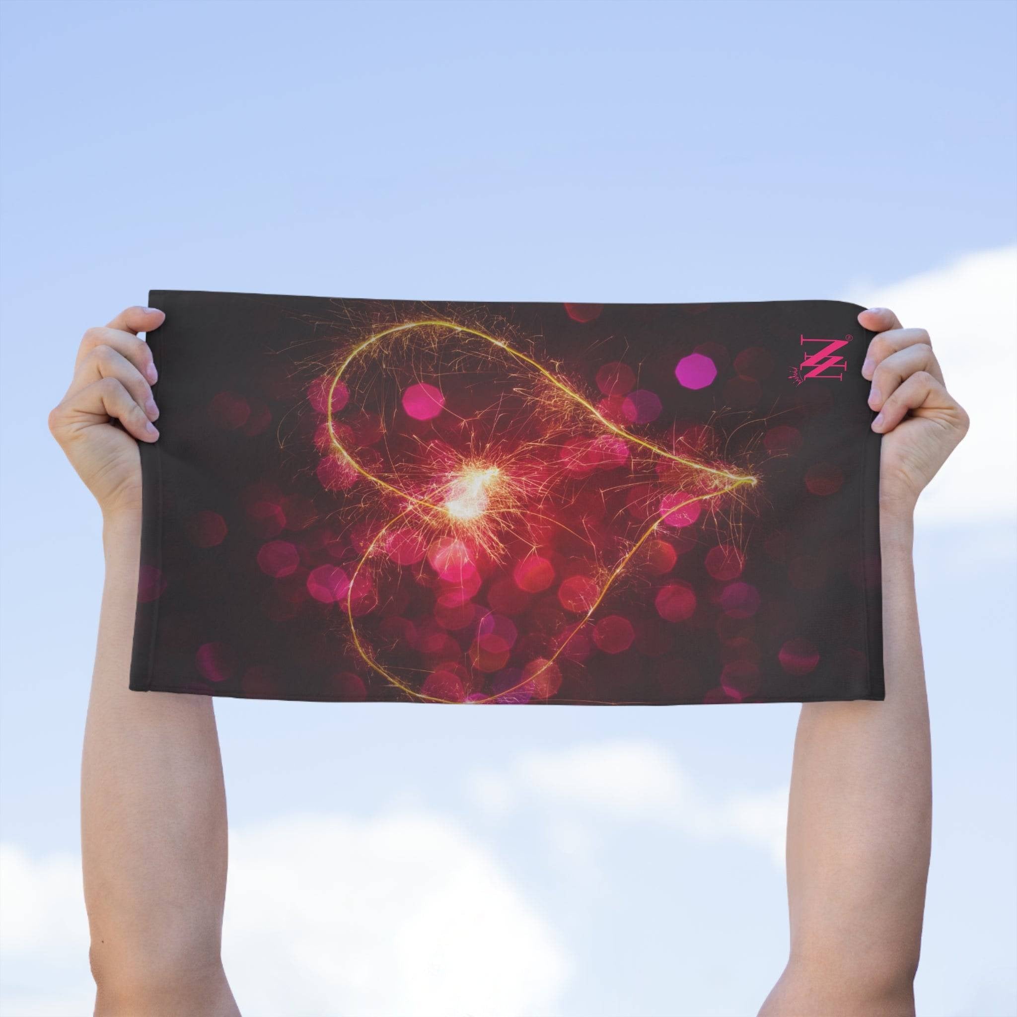 Fireworks Heart | Mix & Match Soft Fun-Flirty Lovers’ Towels