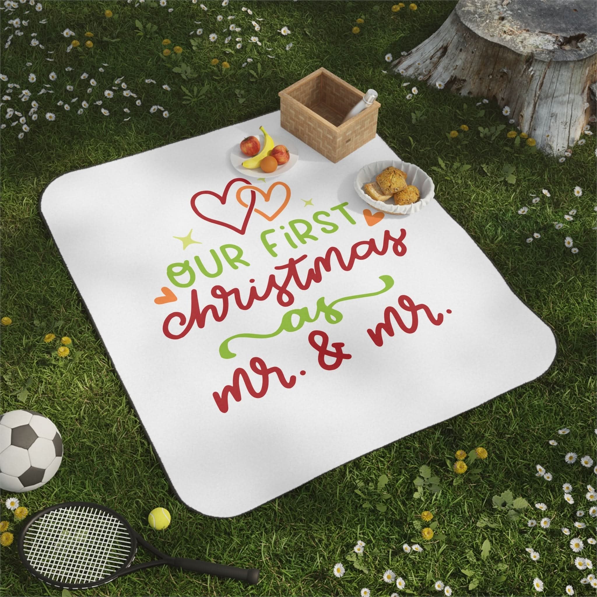 First Christmas Mr & Mr | Mix Match Fun-Flirty Lovers’ Water-Resistant Blankets