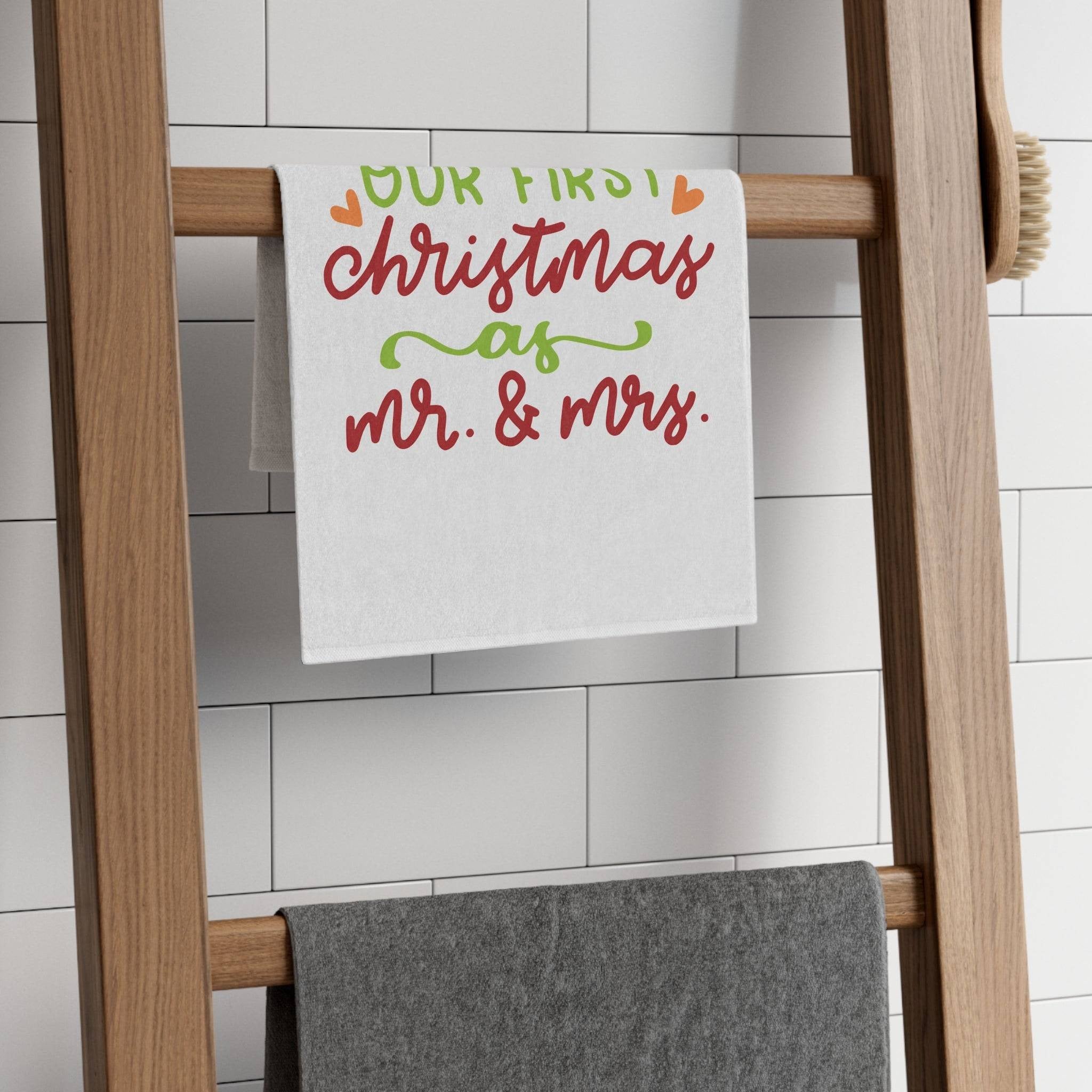First Christmas Mr. & Mrs. | Mix & Match Soft Fun-Flirty Lovers’ Towels
