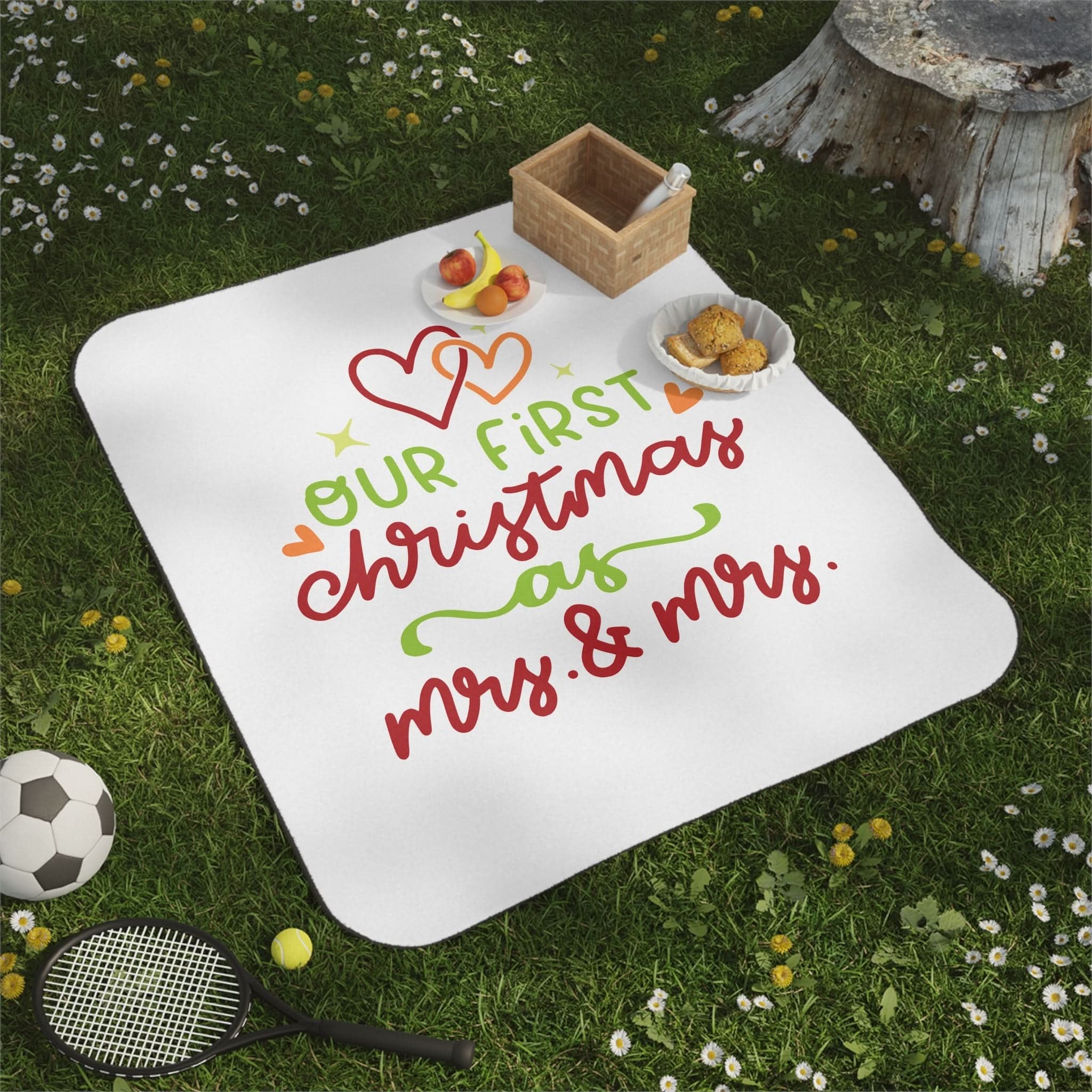 First Christmas Mrs & Mrs | Mix Match Fun-Flirty Lovers’ Water-Resistant Blankets
