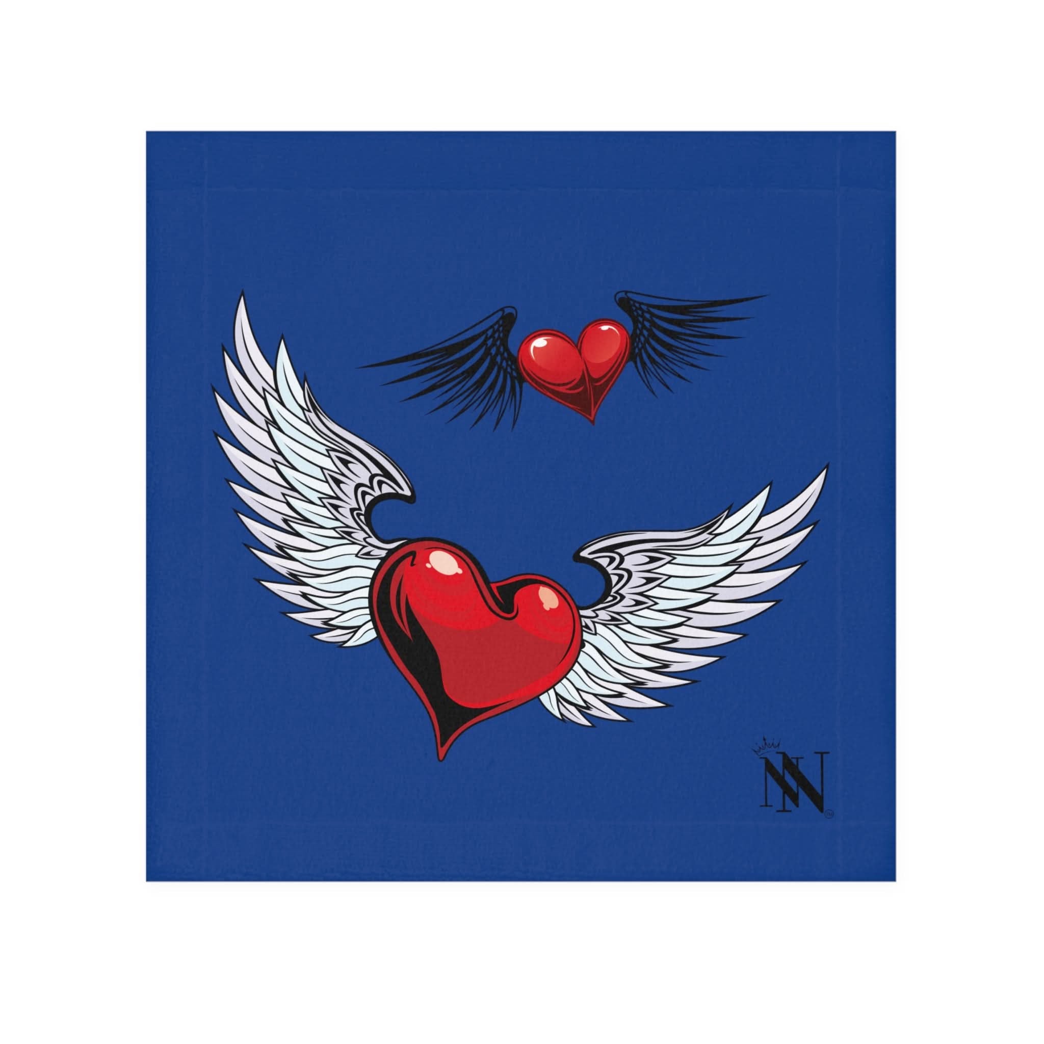 Flying Hearts Blue | Mix & Match Lils’ Fun-Flirty Lovers’ Towels