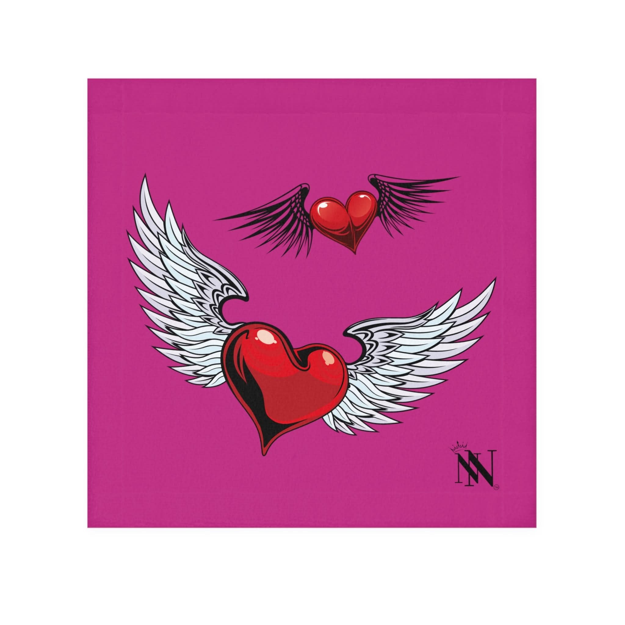 Flying Hearts Fuscia | Mix & Match Lils’ Fun-Flirty Lovers’ Towels