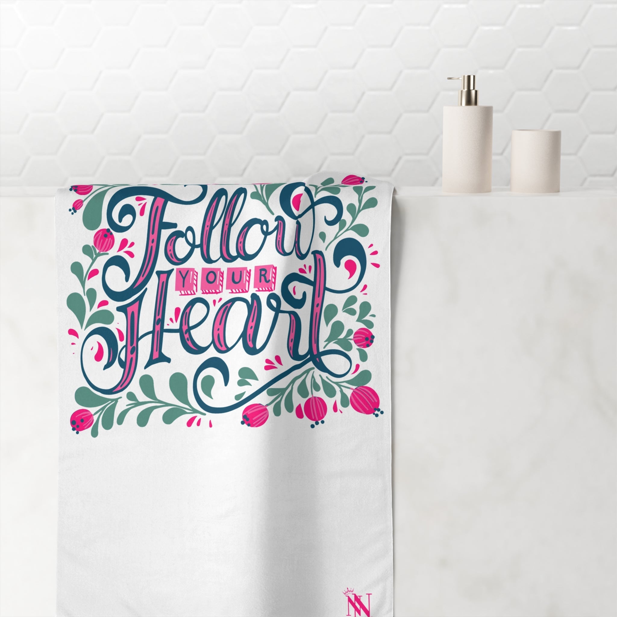 Follow Your Heart Floral | Mix & Match XL Fun-Flirty Lovers’ Towels