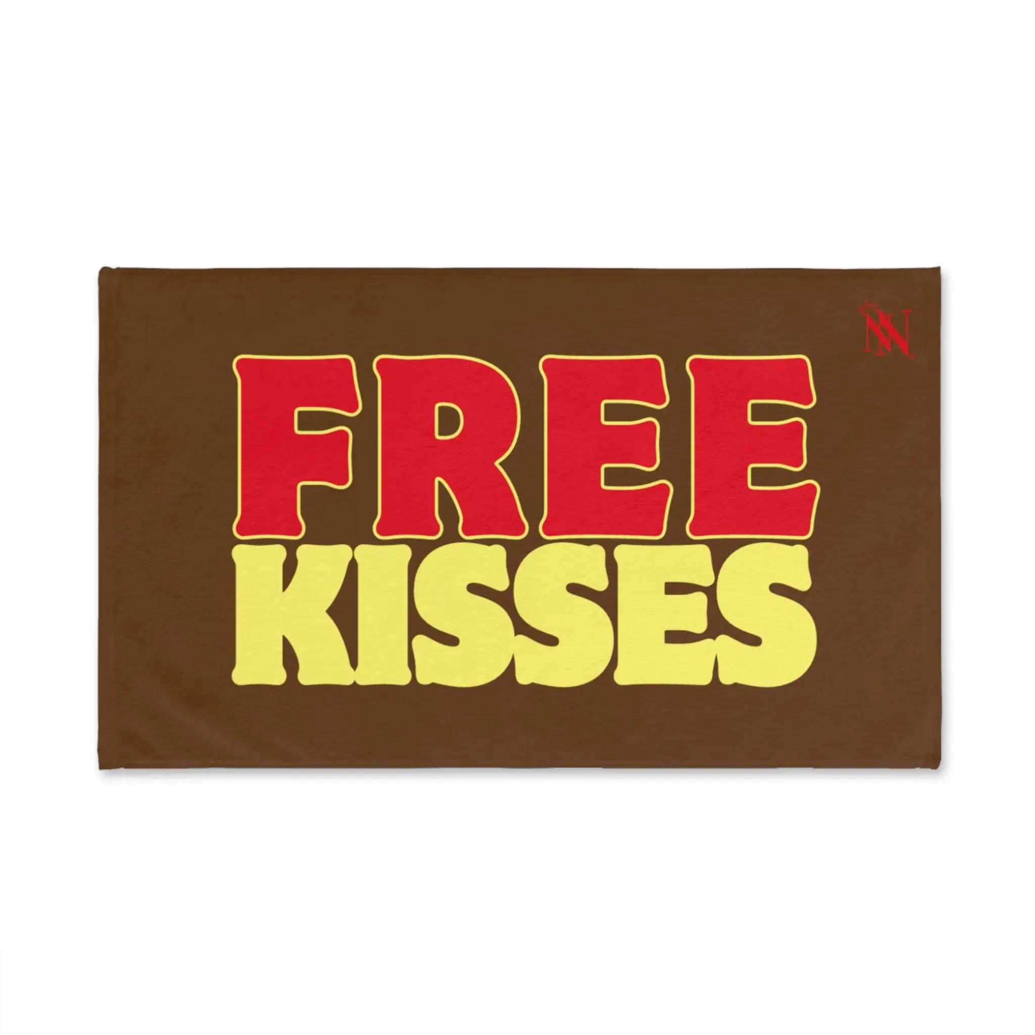 Free Kisses Brown | Mix & Match Original Fun-Flirty Lovers’ Towels