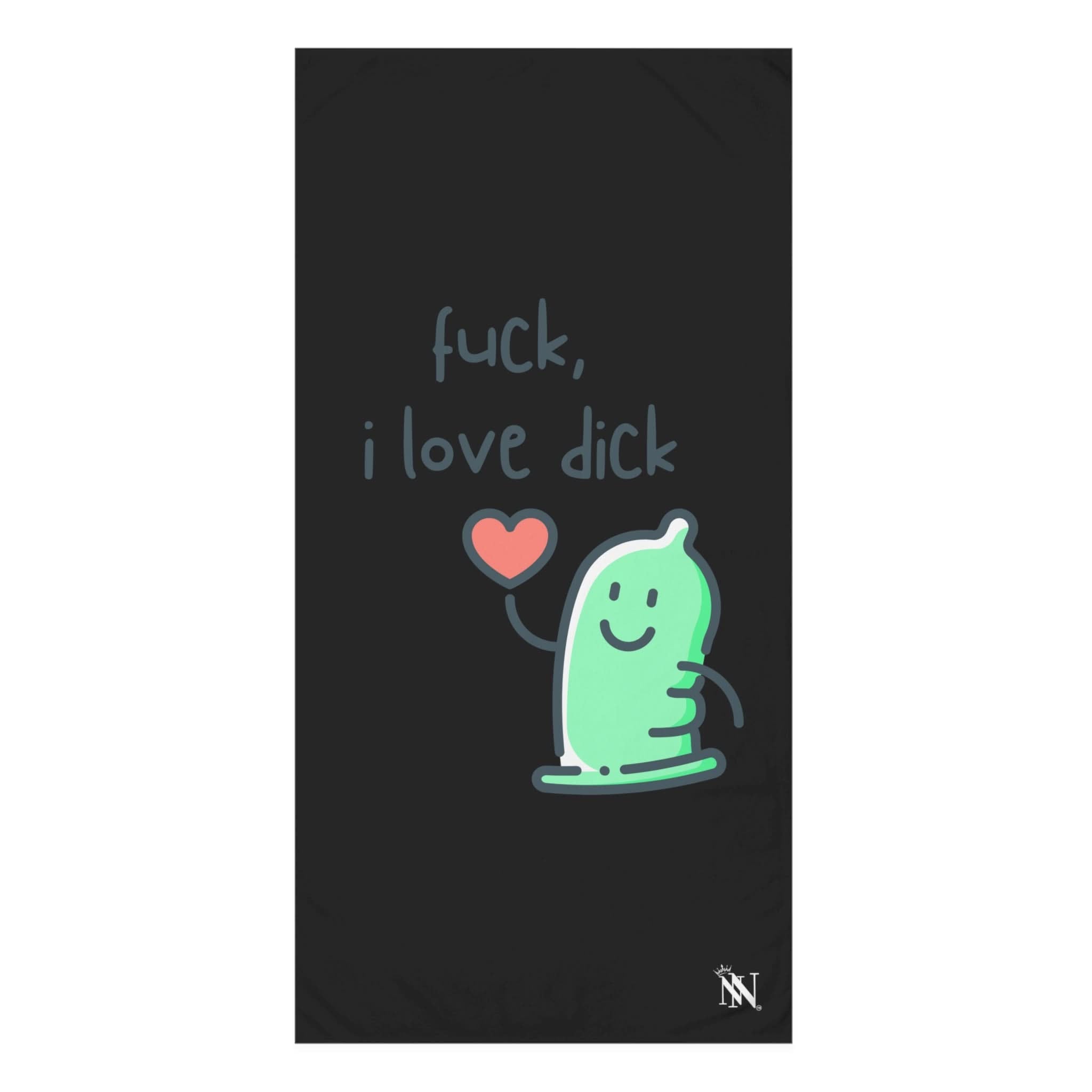 Fuck I Love Dick Black | Mix & Match XL Fun-Flirty Lovers’ Towels