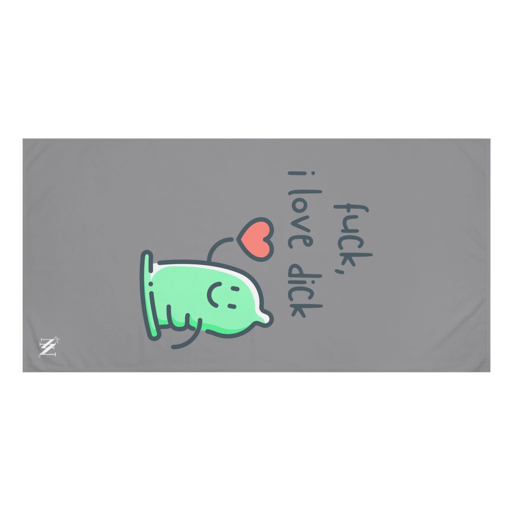 Fuck I Love Dick Grey | Mix & Match XL Fun-Flirty Lovers’ Towels