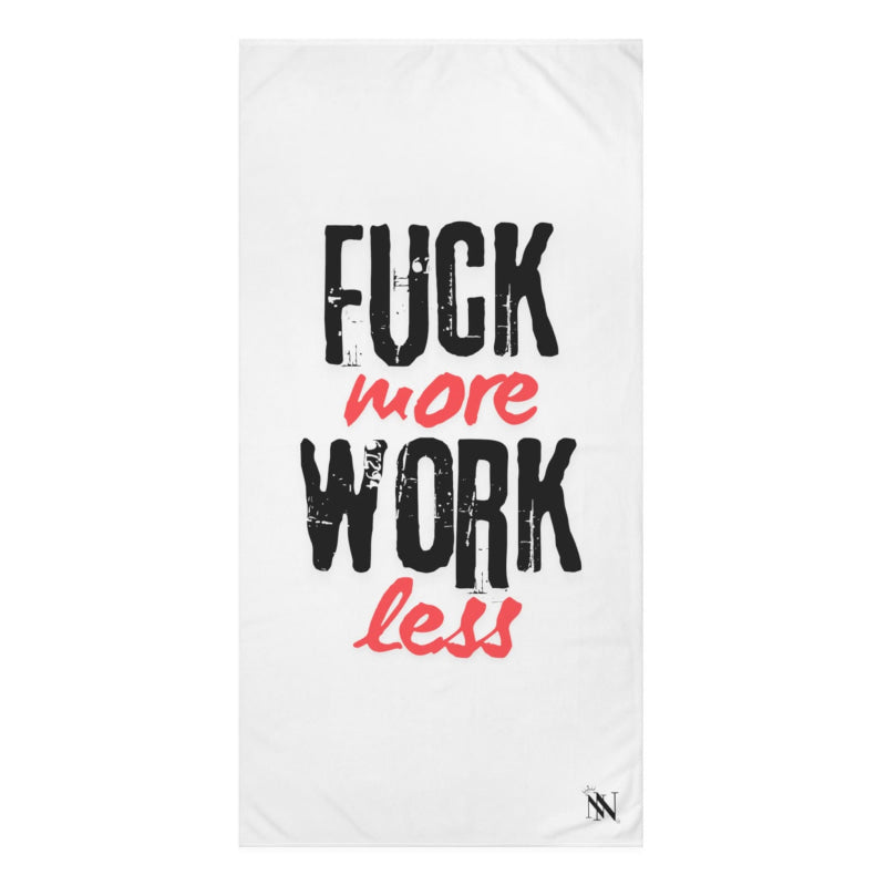 Fuck More Work Less | Mix & Match Naughty XL Fun-Flirty Lovers’ Towels Stylish