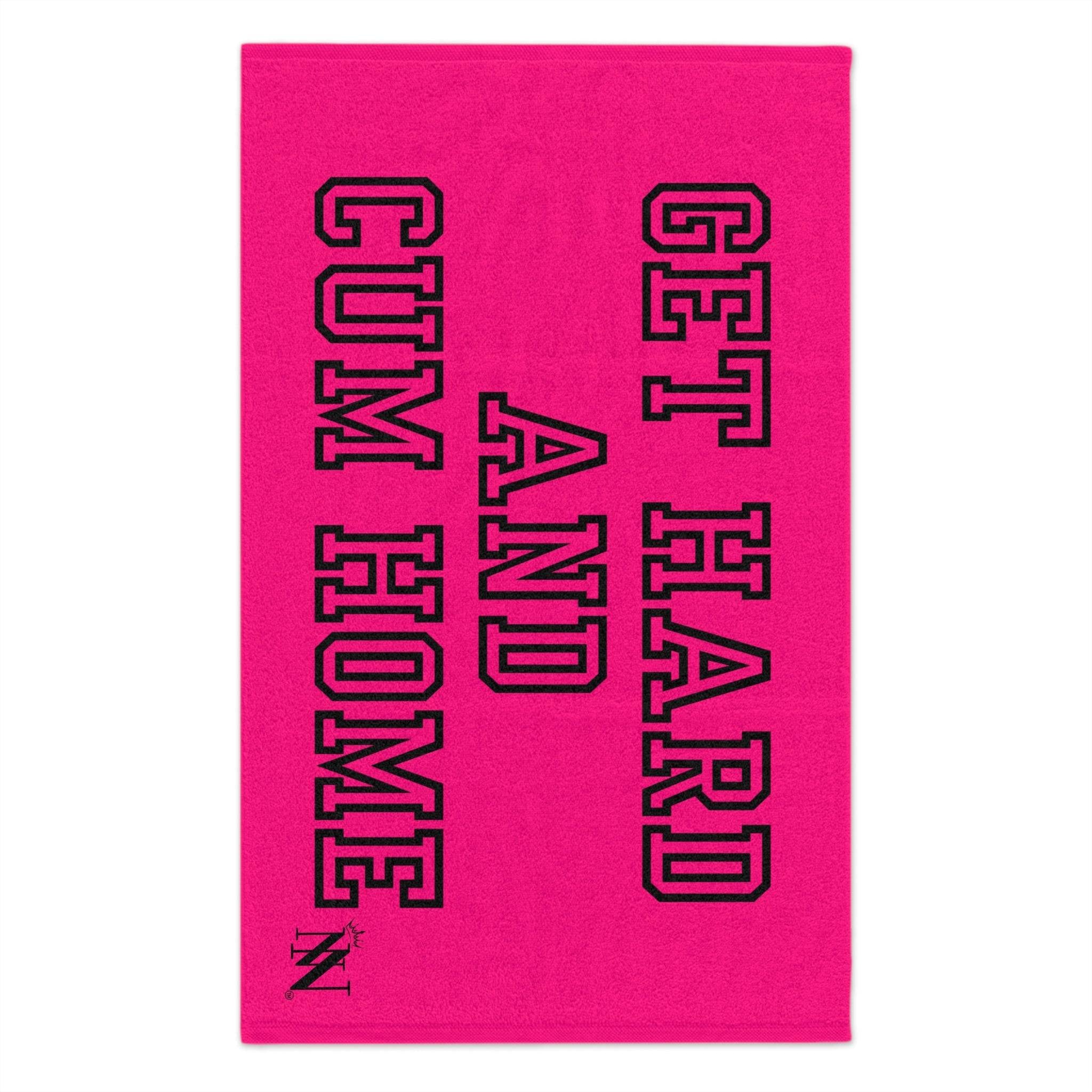 Get Hard and Cum Home Pink Mix & Match Soft Sex Towels | Naughty Lovers’ Gifts