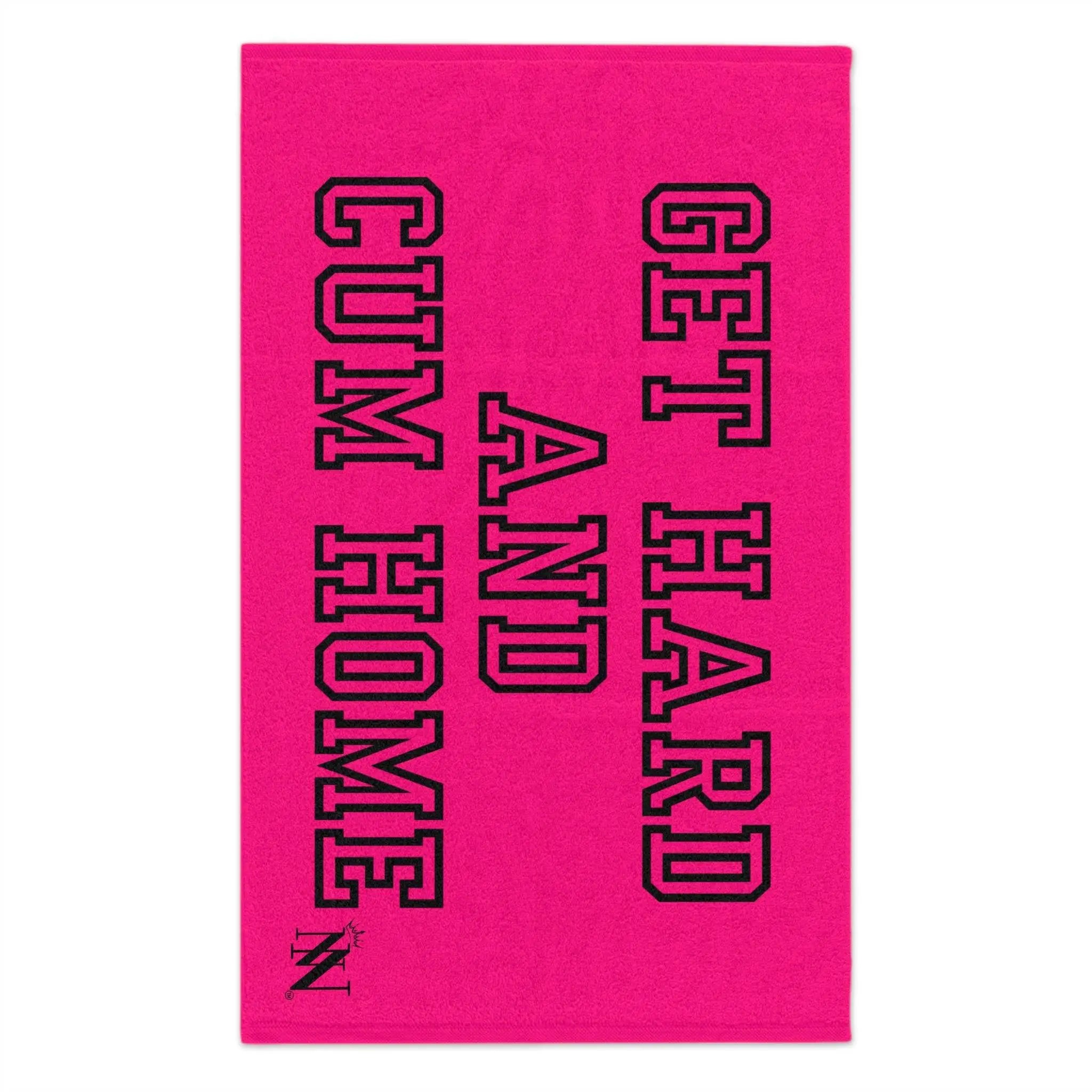 Get Hard and Cum Home Pink Mix & Match Soft Sex Towels | Naughty Lovers’ Gifts