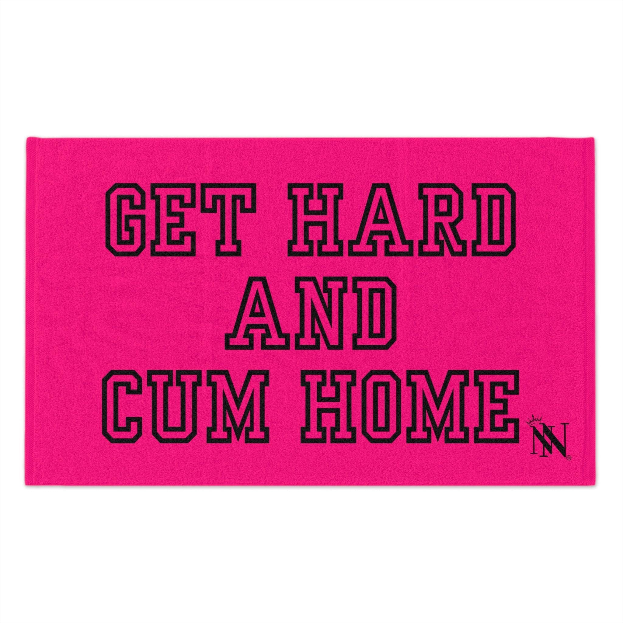 Get Hard and Cum Home Pink Mix & Match Soft Sex Towels | Naughty Lovers’ Gifts