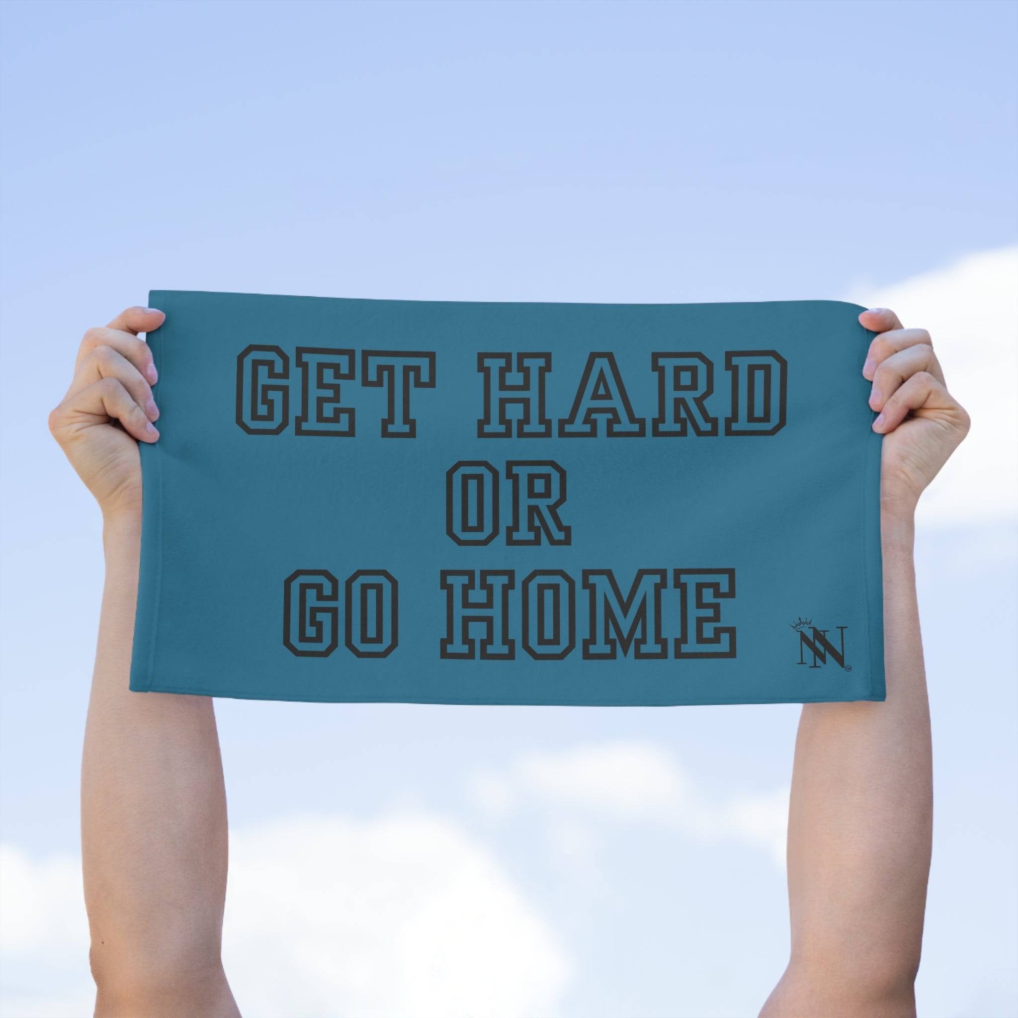 Get Hard or Go Home Blue Mix & Match Soft Sex Towels | Naughty Lovers’ Gifts