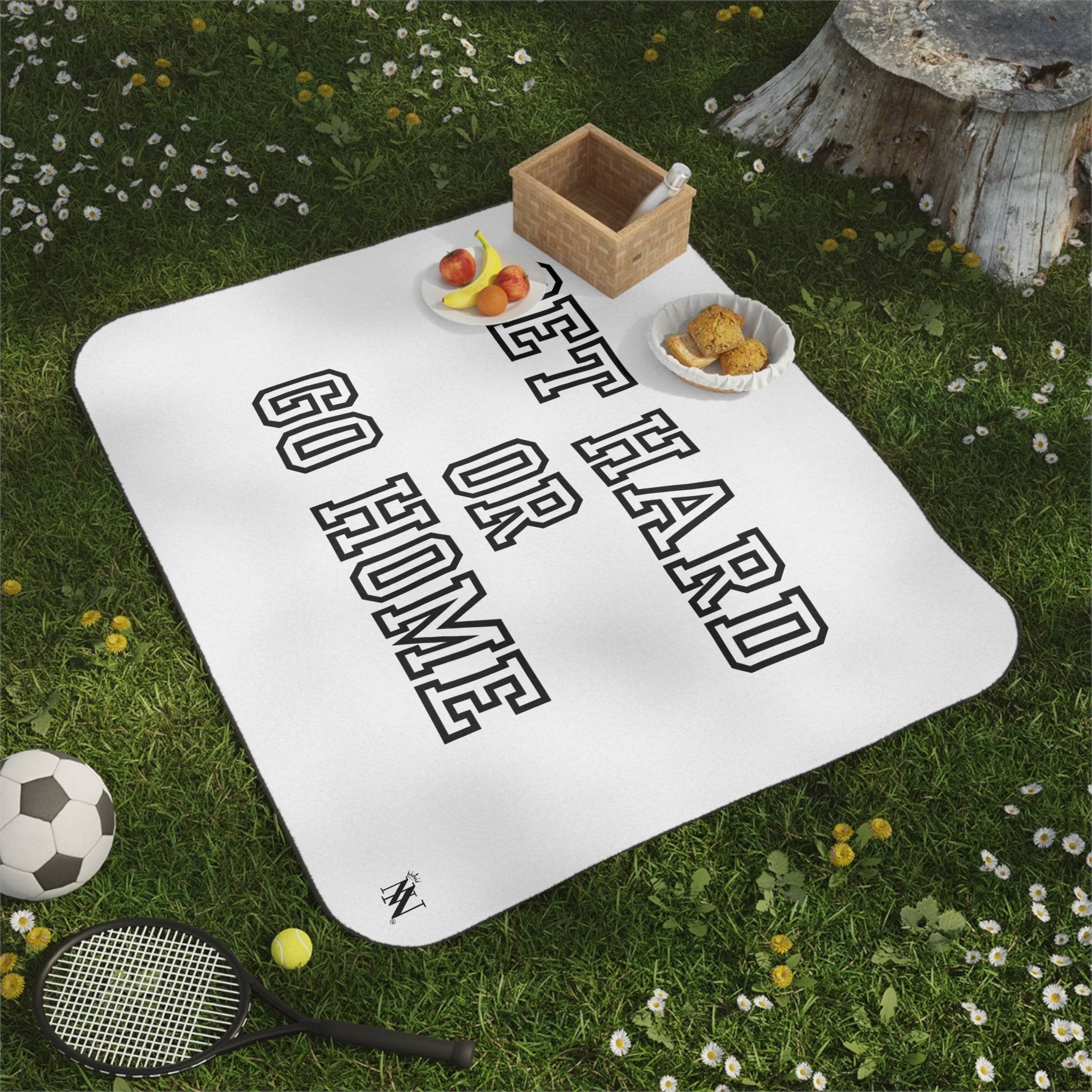 Get Hard or Go Home | Mix Match Fun-Flirty Lovers’ Water-Resistant Blankets