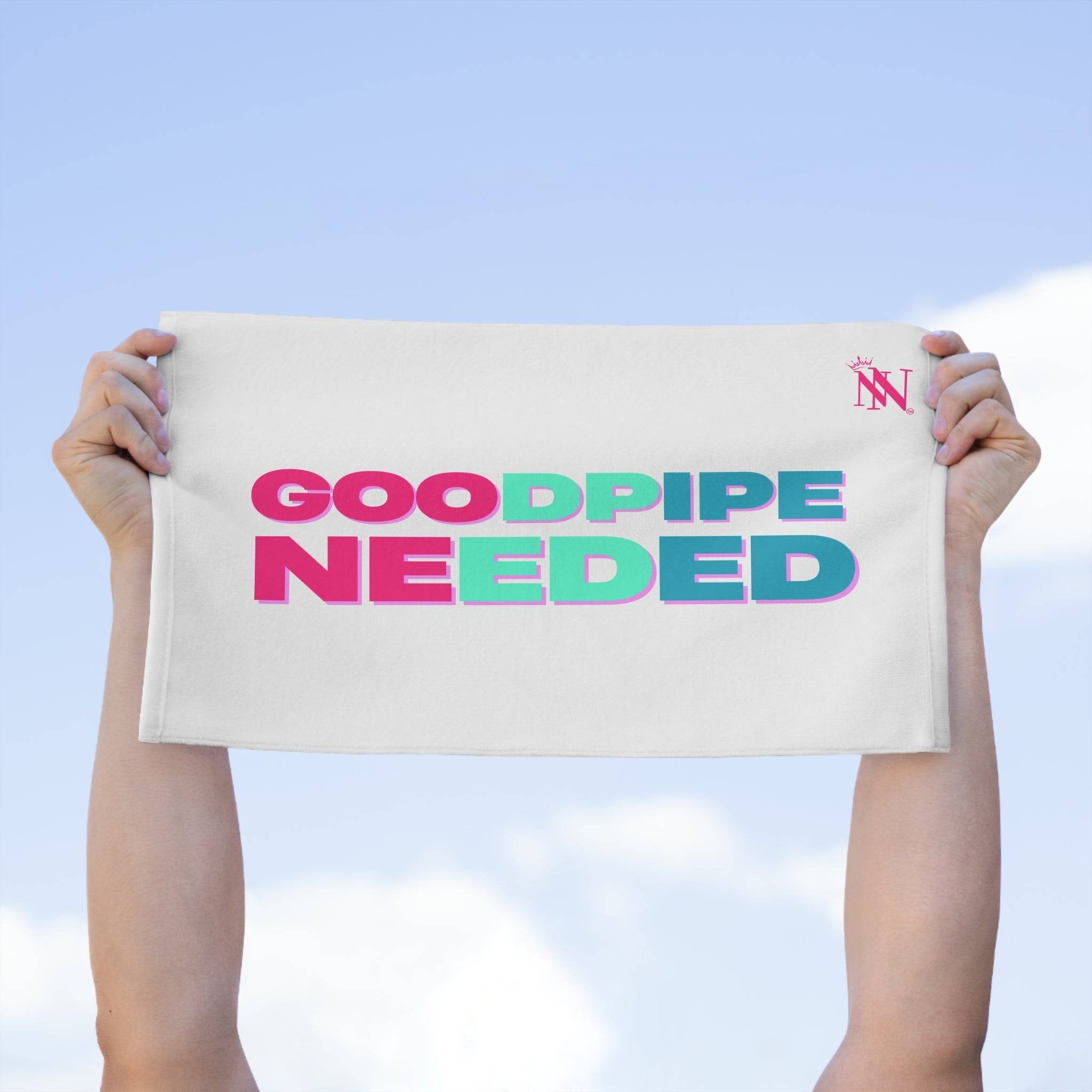 Good Pipe Needed White | Mix & Match Soft Fun-Flirty Lovers’ Towels