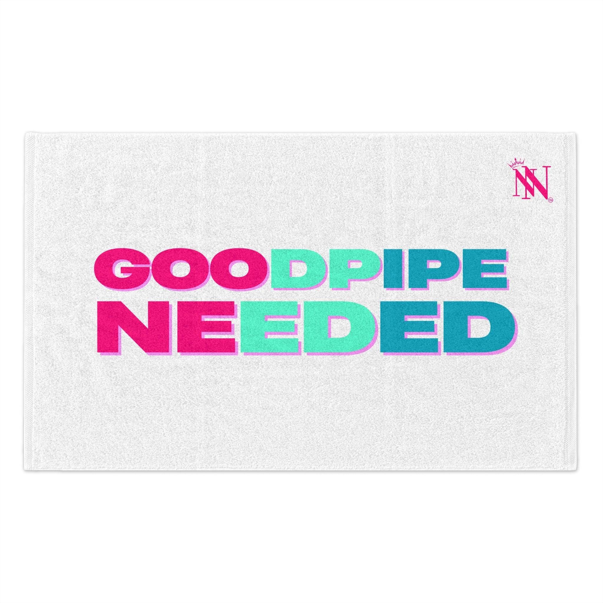 Good Pipe Needed White | Mix & Match Soft Fun-Flirty Lovers’ Towels