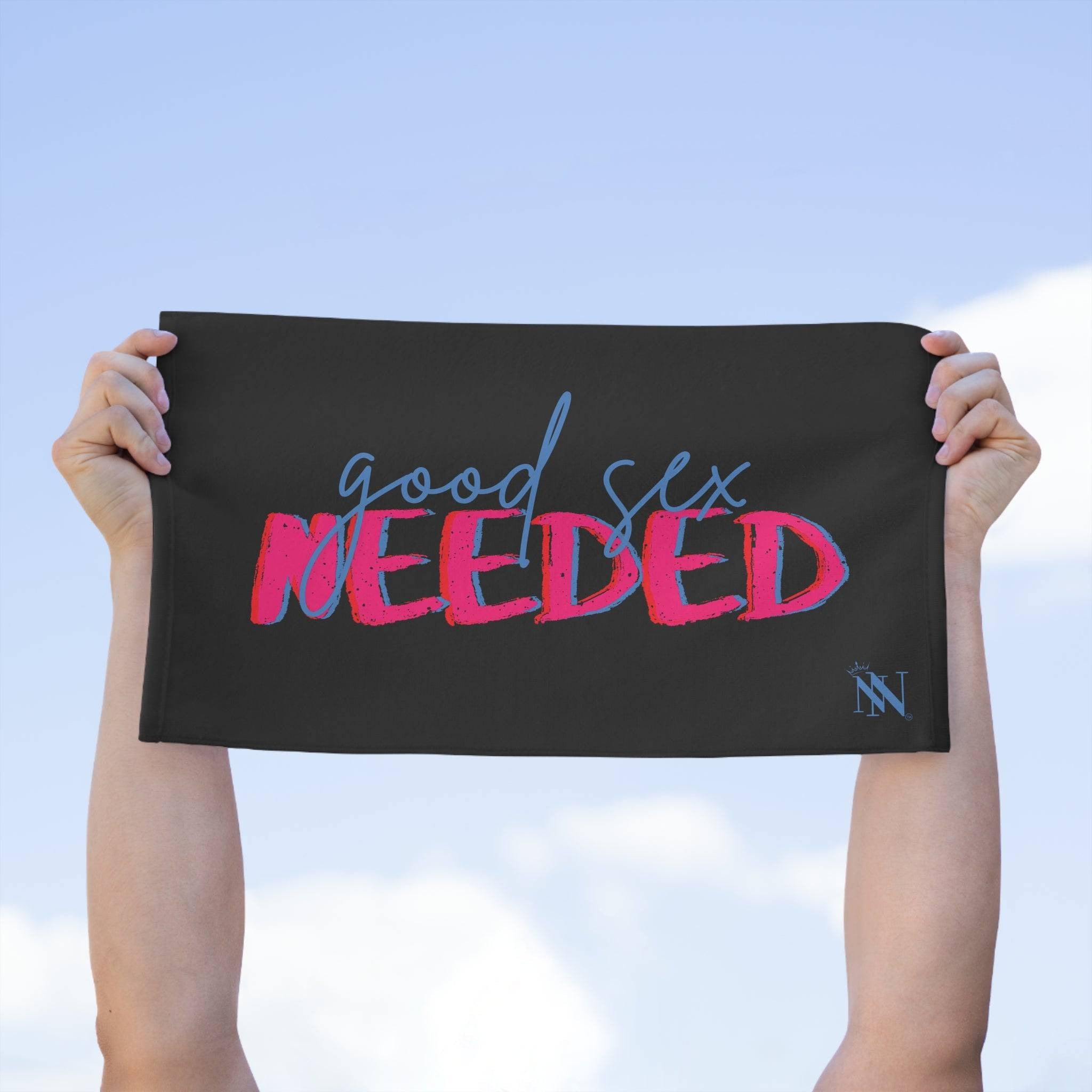 Good Sex Needed Black | Mix & Match Soft Sex Towels | Flirty Loversâ Gifts