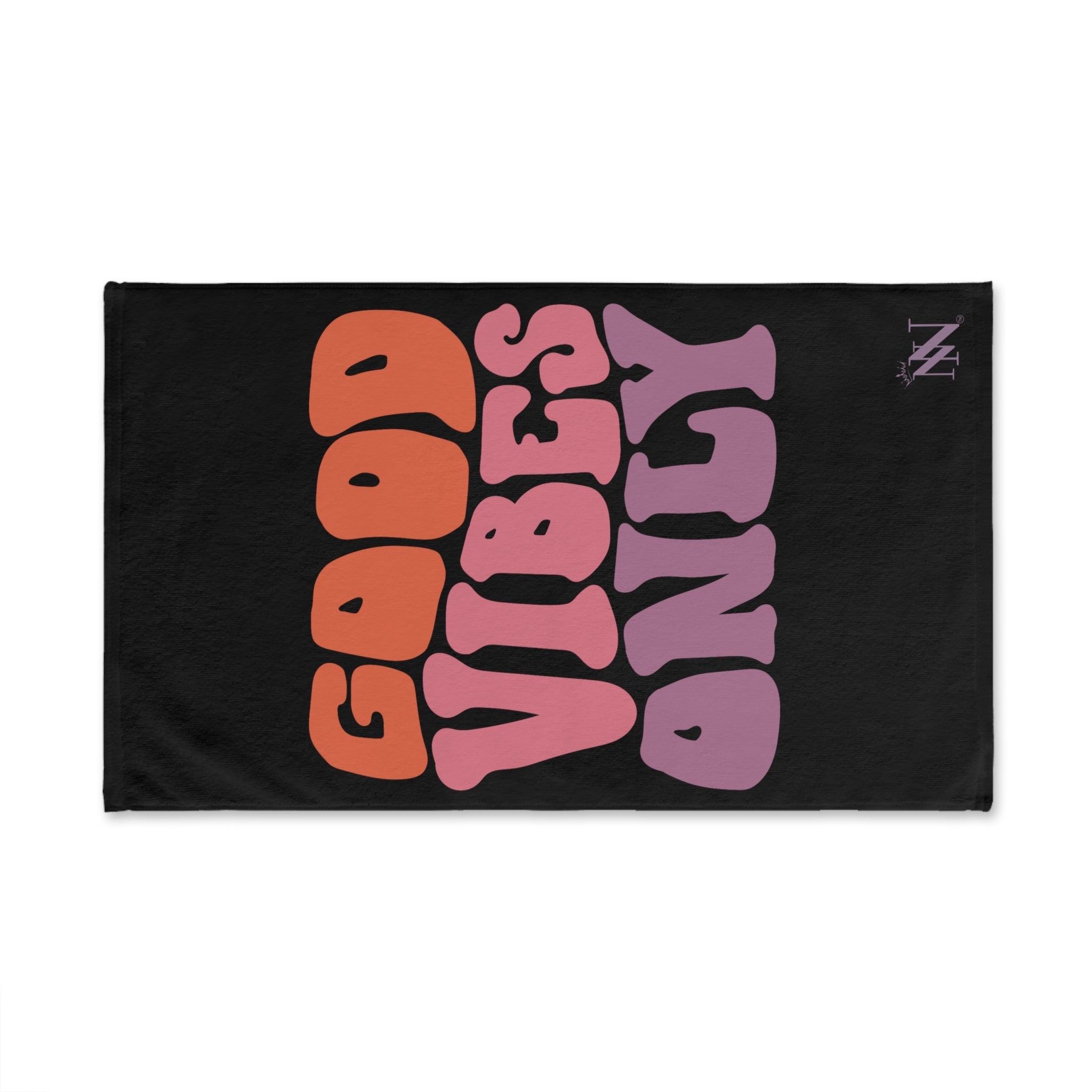 Good Vibes Only Retro Black | Mix & Match Original Fun-Flirty Lovers’ Towels
