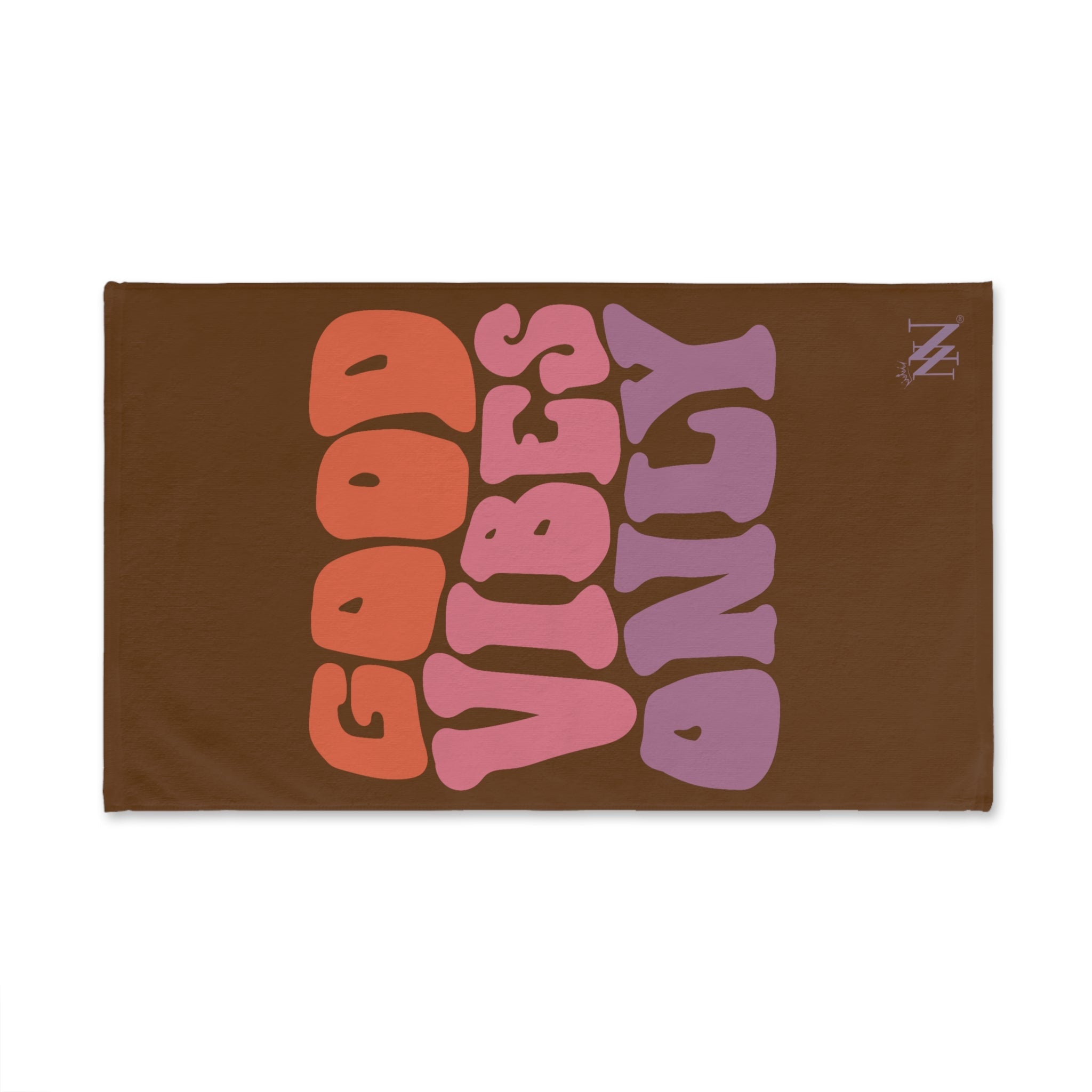 Good Vibes Only Retro Brown | Mix & Match Original Fun-Flirty Lovers’ Towels