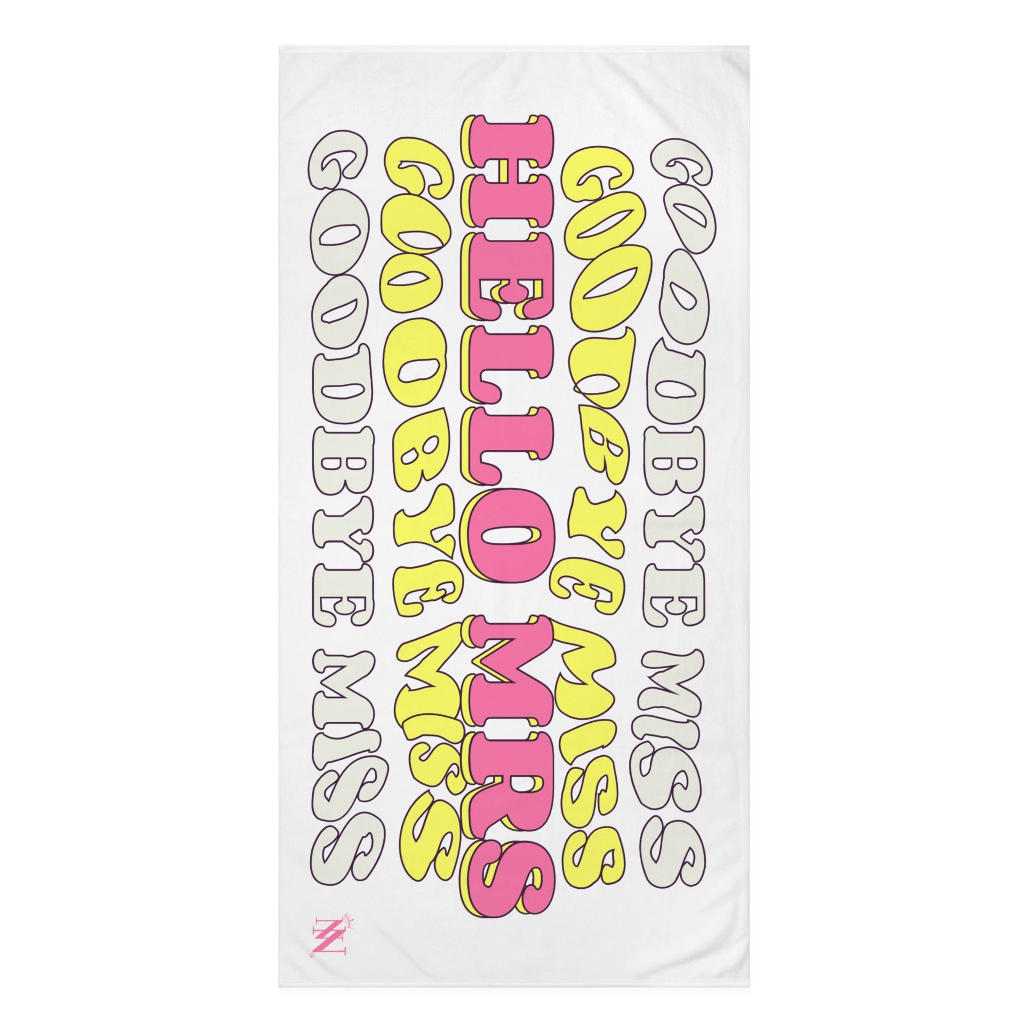 Goodbye Miss Hello Mrs | Mix & Match XL Fun-Flirty Lovers’ Towels