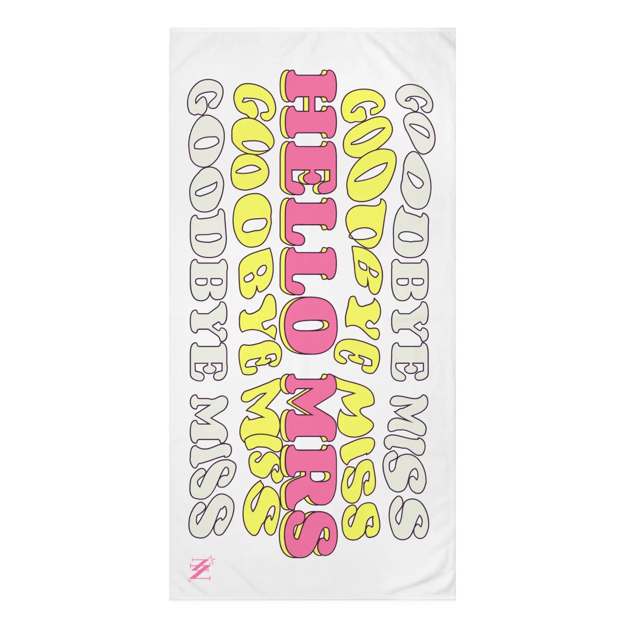 Goodbye Miss Hello Mrs | Mix & Match XL Fun-Flirty Lovers’ Towels