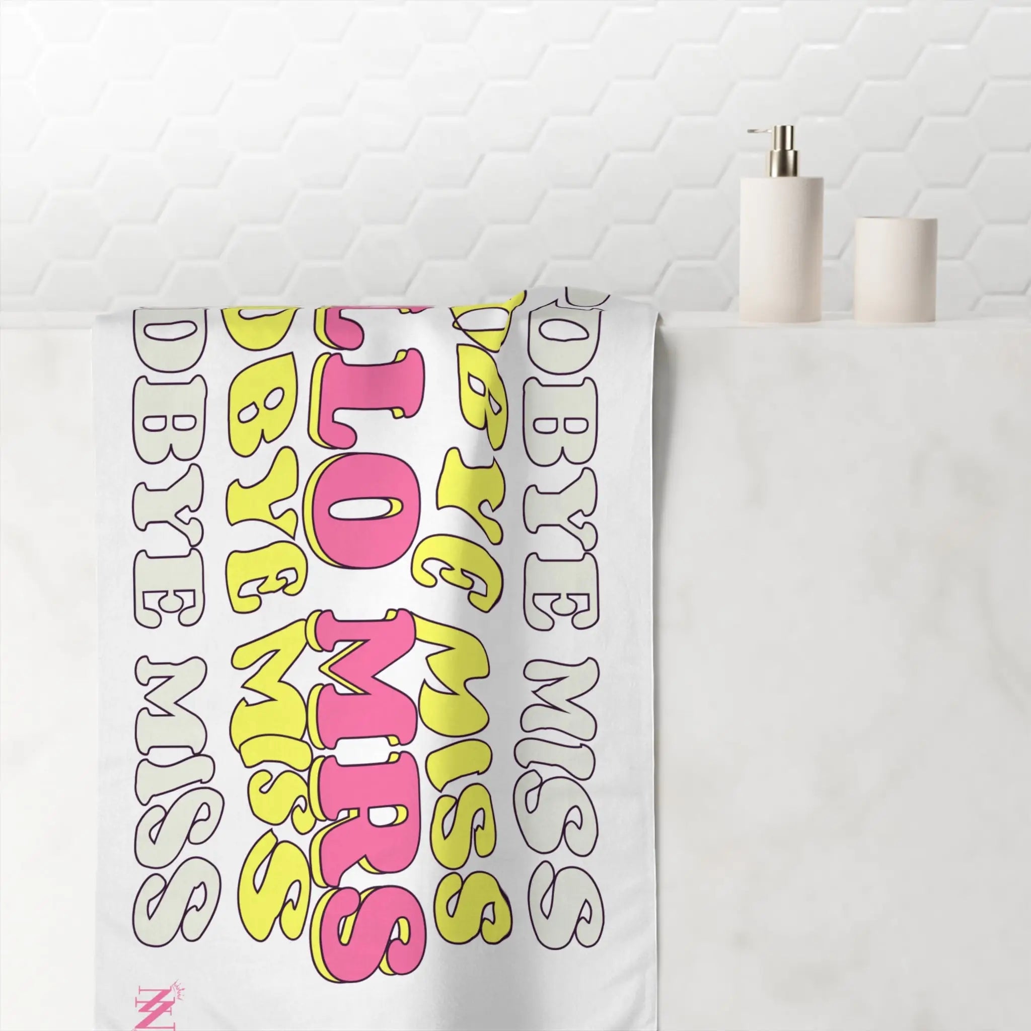 Goodbye Miss Hello Mrs | Mix & Match XL Fun-Flirty Lovers’ Towels