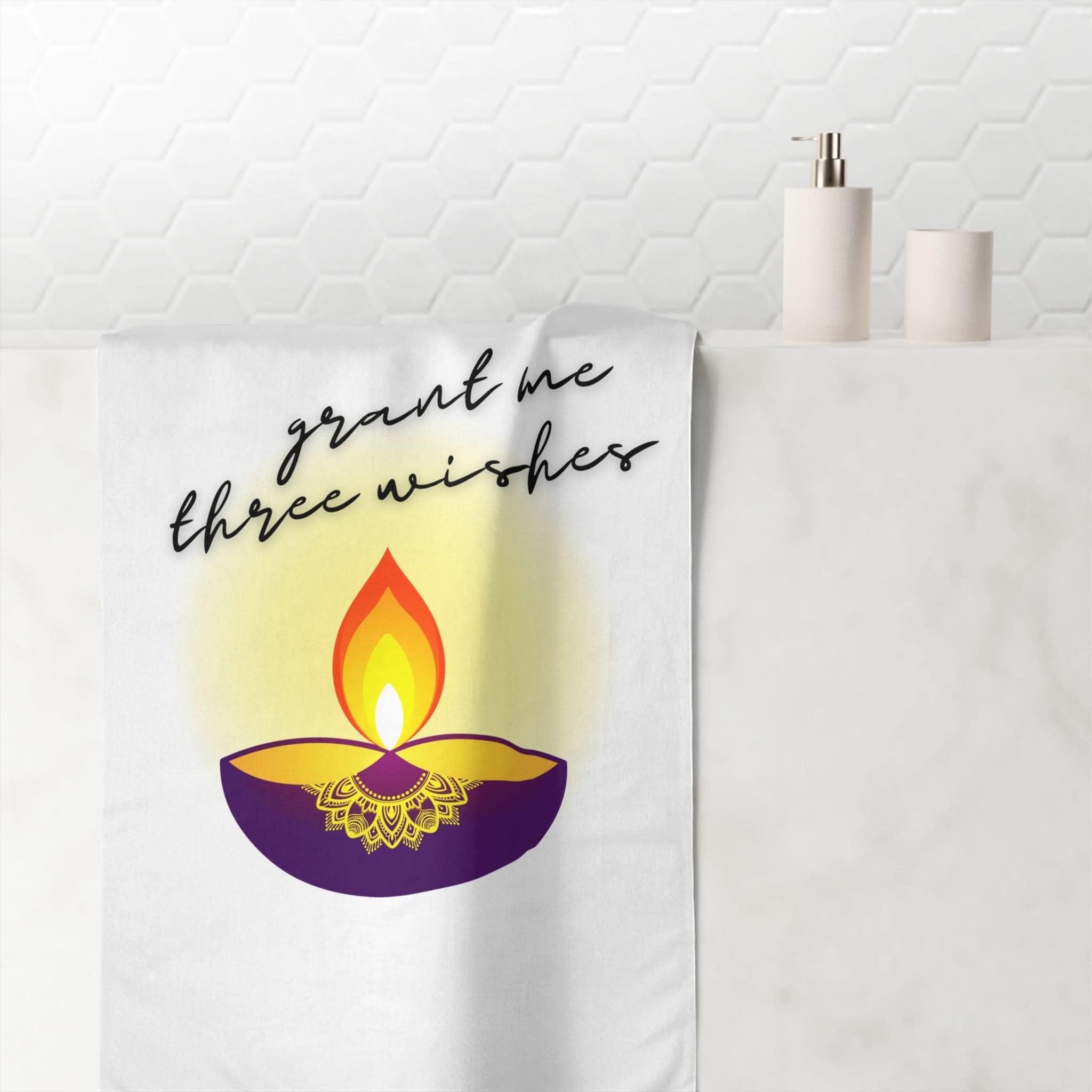 Grant Me Three Wishes | Mix & Match Naughty XL Fun-Flirty Lovers’ Towels