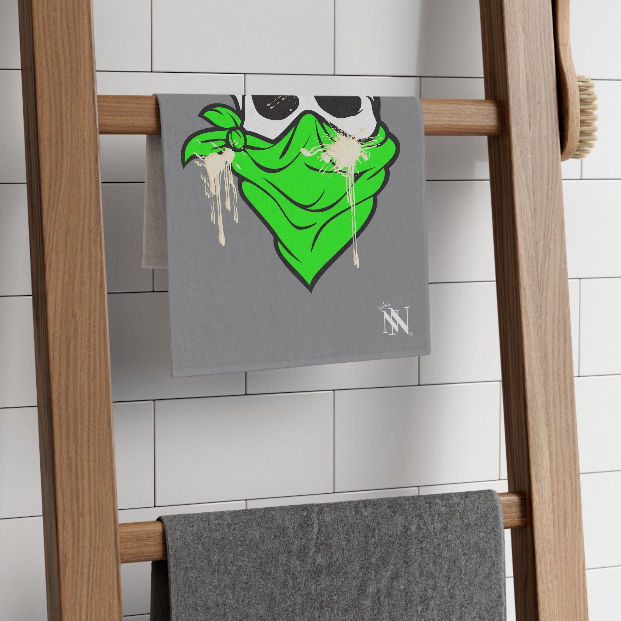 Green Cum Bandit Grey | Mix & Match Soft Fun-Flirty Lovers’ Towels