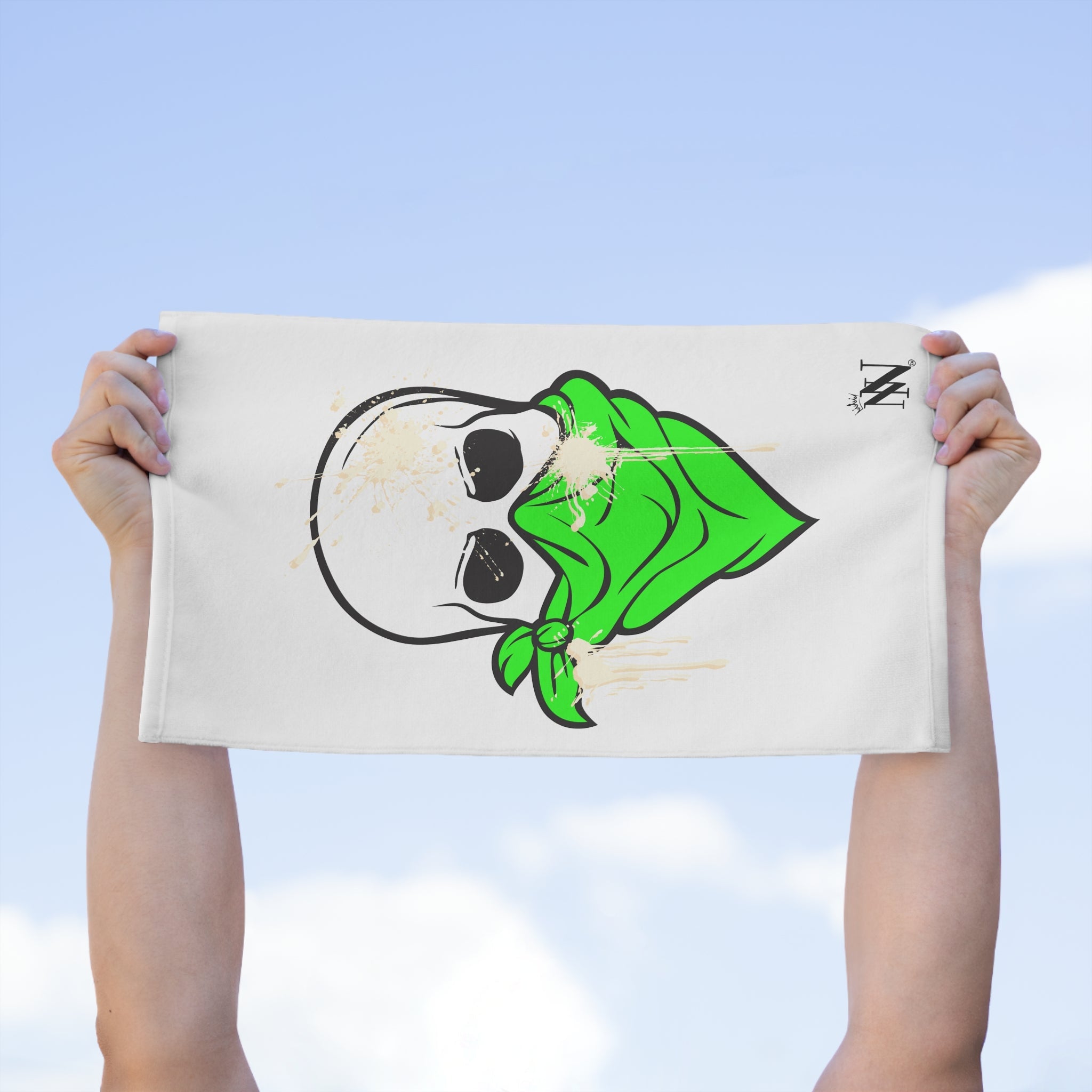 Green Cum Bandit White | Mix & Match Soft Fun-Flirty Lovers’ Towels