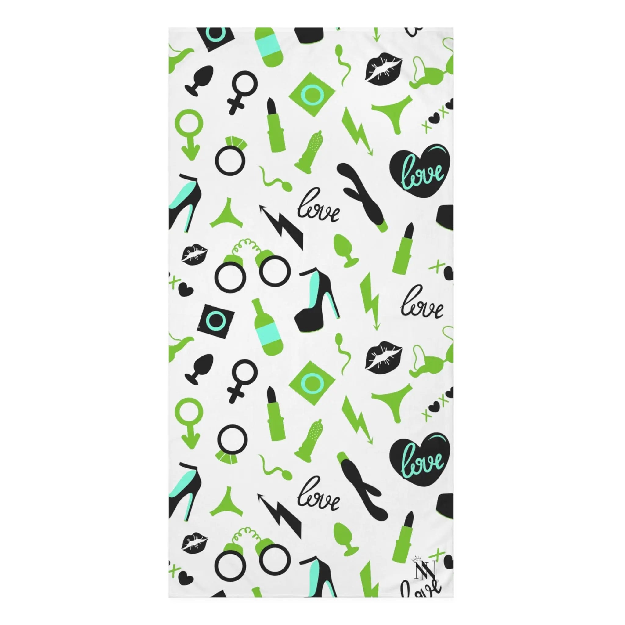 Green Sex Toys | Mix & Match Naughty XL Fun-Flirty Lovers’ Towels