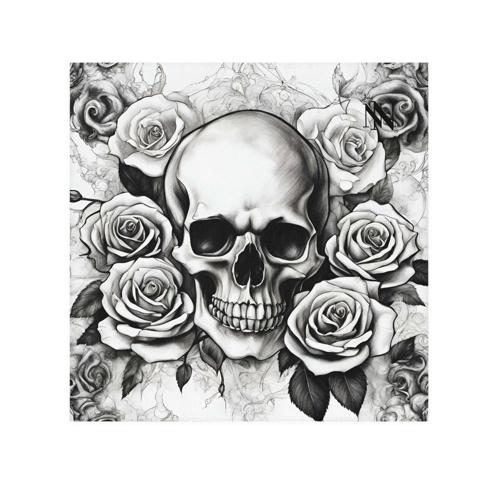 Grey Washed Skull & Roses | Mix & Match Lils’ Fun-Flirty Lovers’ Towels