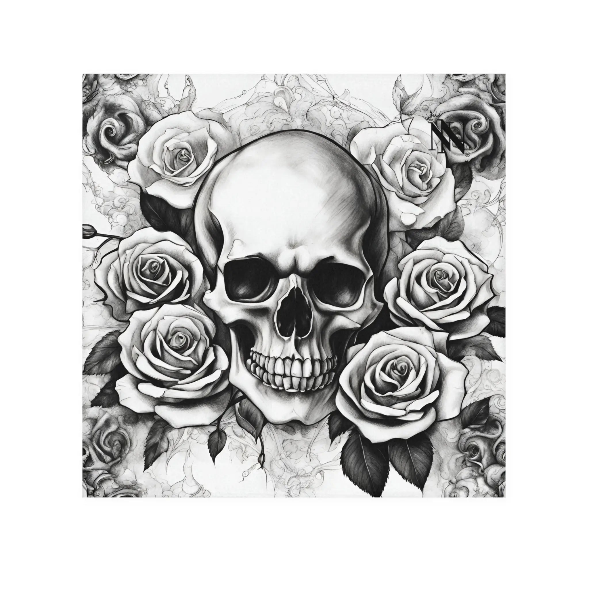 Grey Washed Skull & Roses | Mix & Match Lils’ Fun-Flirty Lovers’ Towels