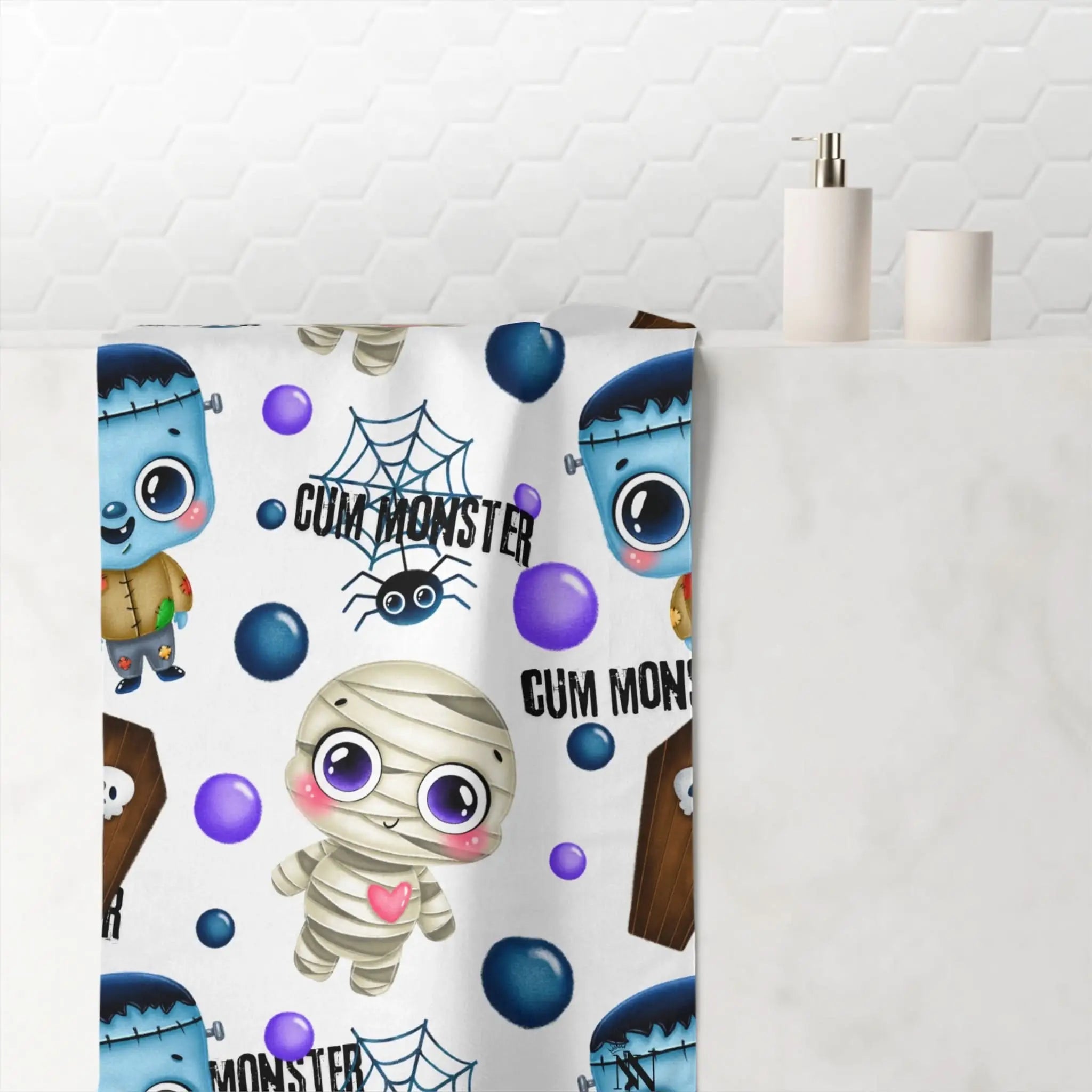 Halloween Cum Monster | Mix & Match Naughty XL Fun-Flirty Lovers’ Towels