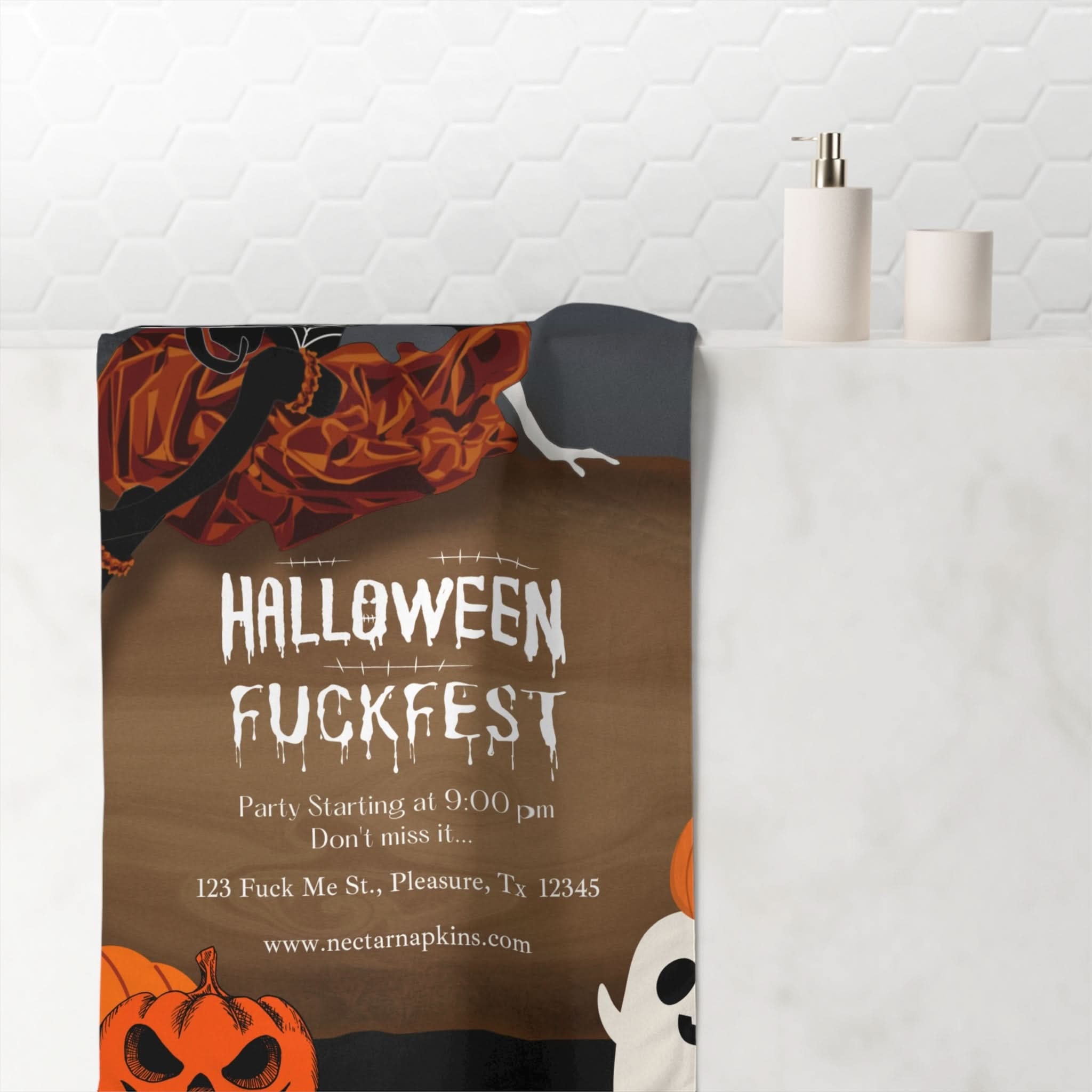Halloween FuckFest | Mix & Match Naughty XL Fun-Flirty Lovers’ Towels