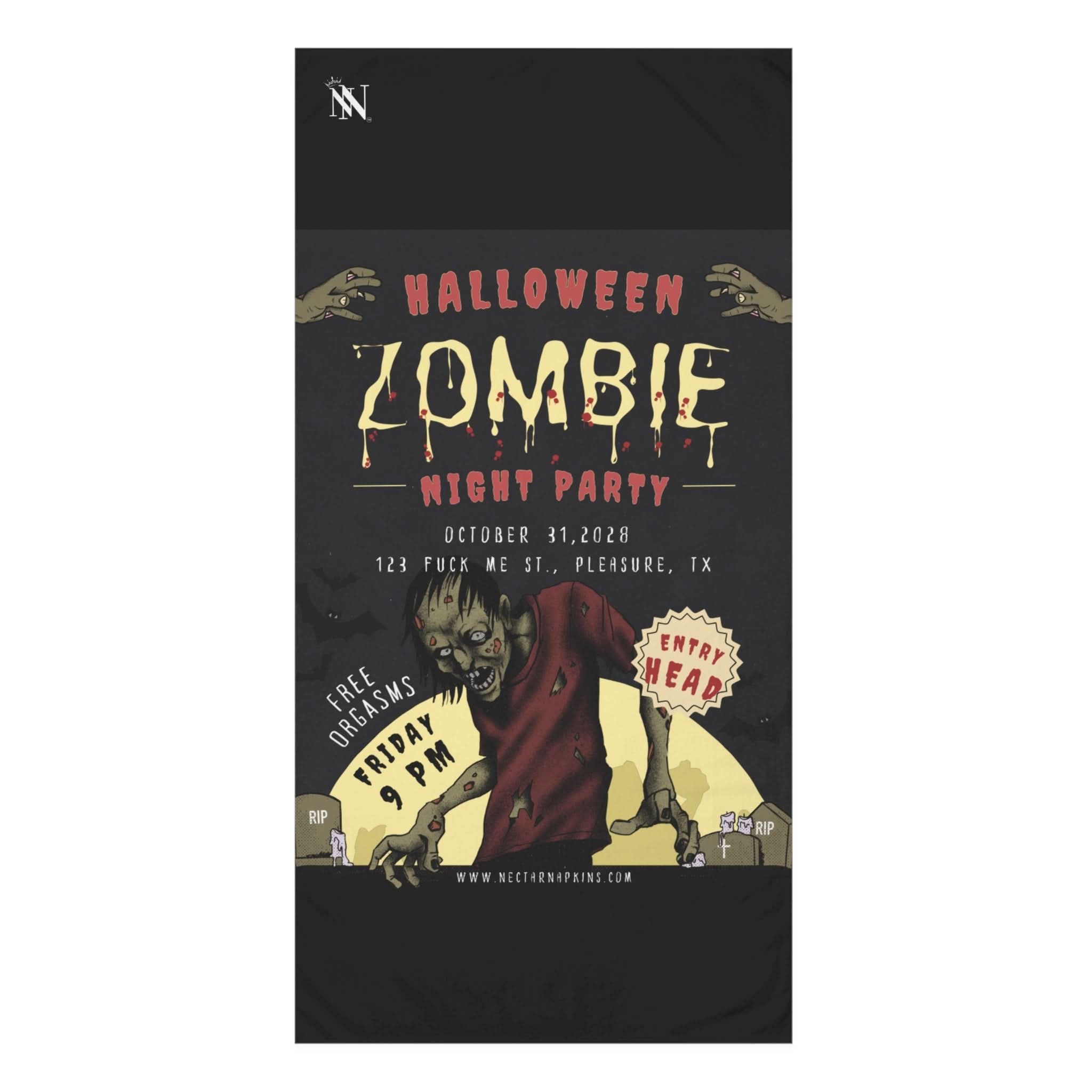 Halloween Zombie Party | Mix & Match Naughty XL Fun-Flirty Lovers’ Towels