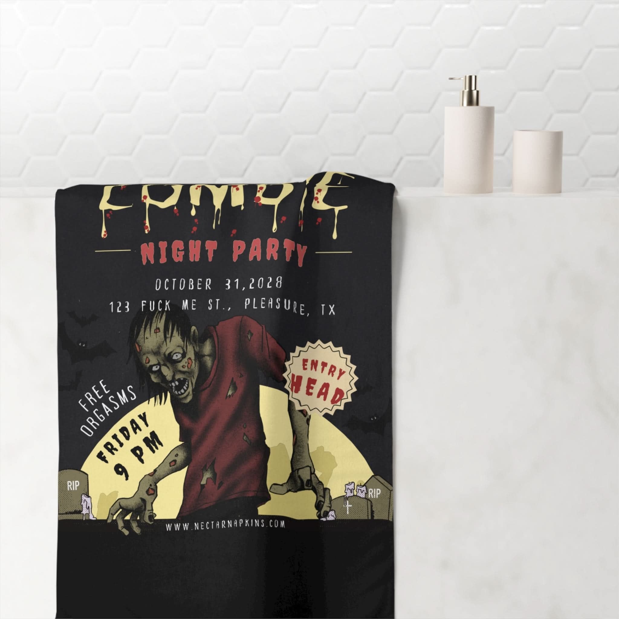 Halloween Zombie Party | Mix & Match Naughty XL Fun-Flirty Lovers’ Towels