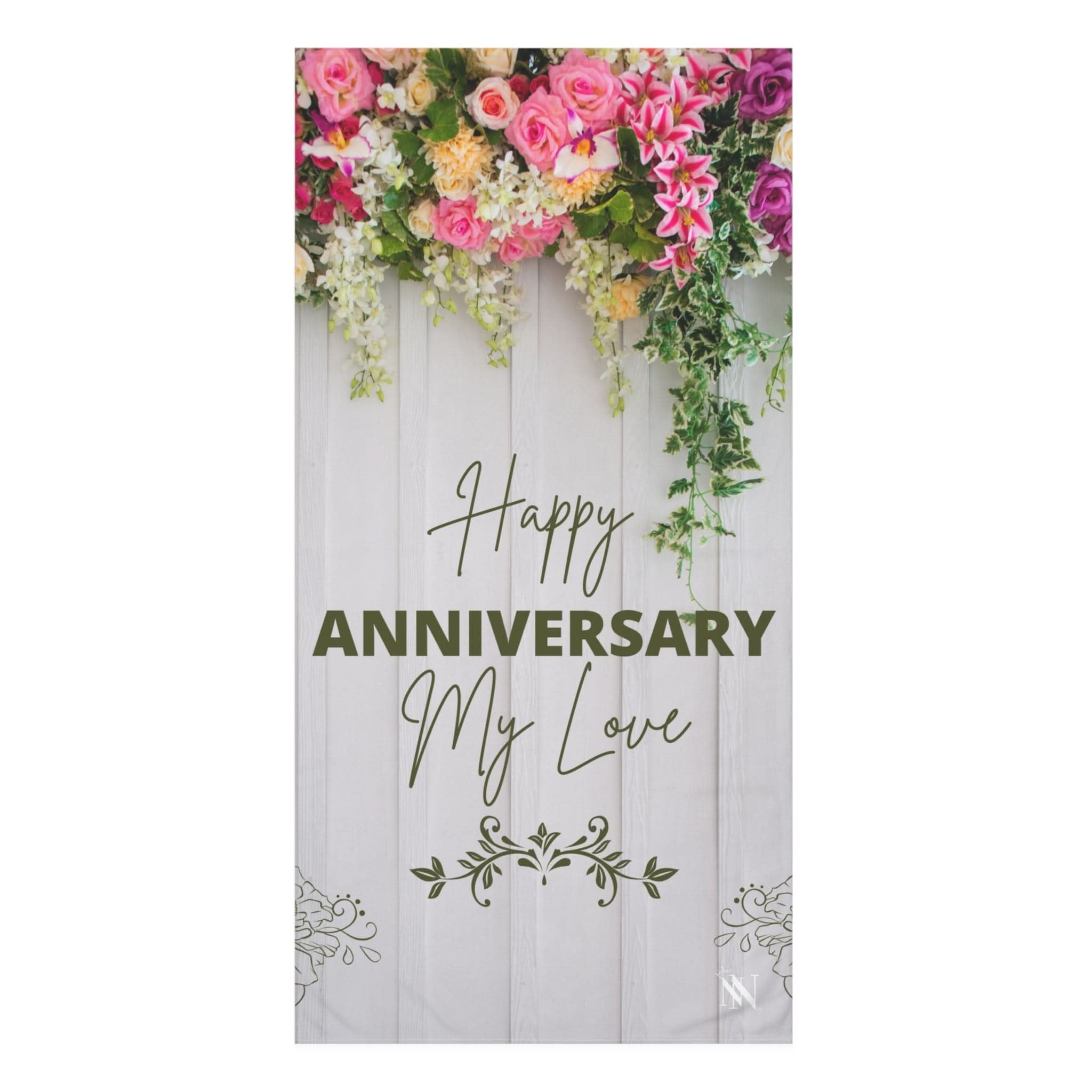 Happy Anniversary My Love | Mix & Match Naughty XL Fun-Flirty Lovers’ Towels