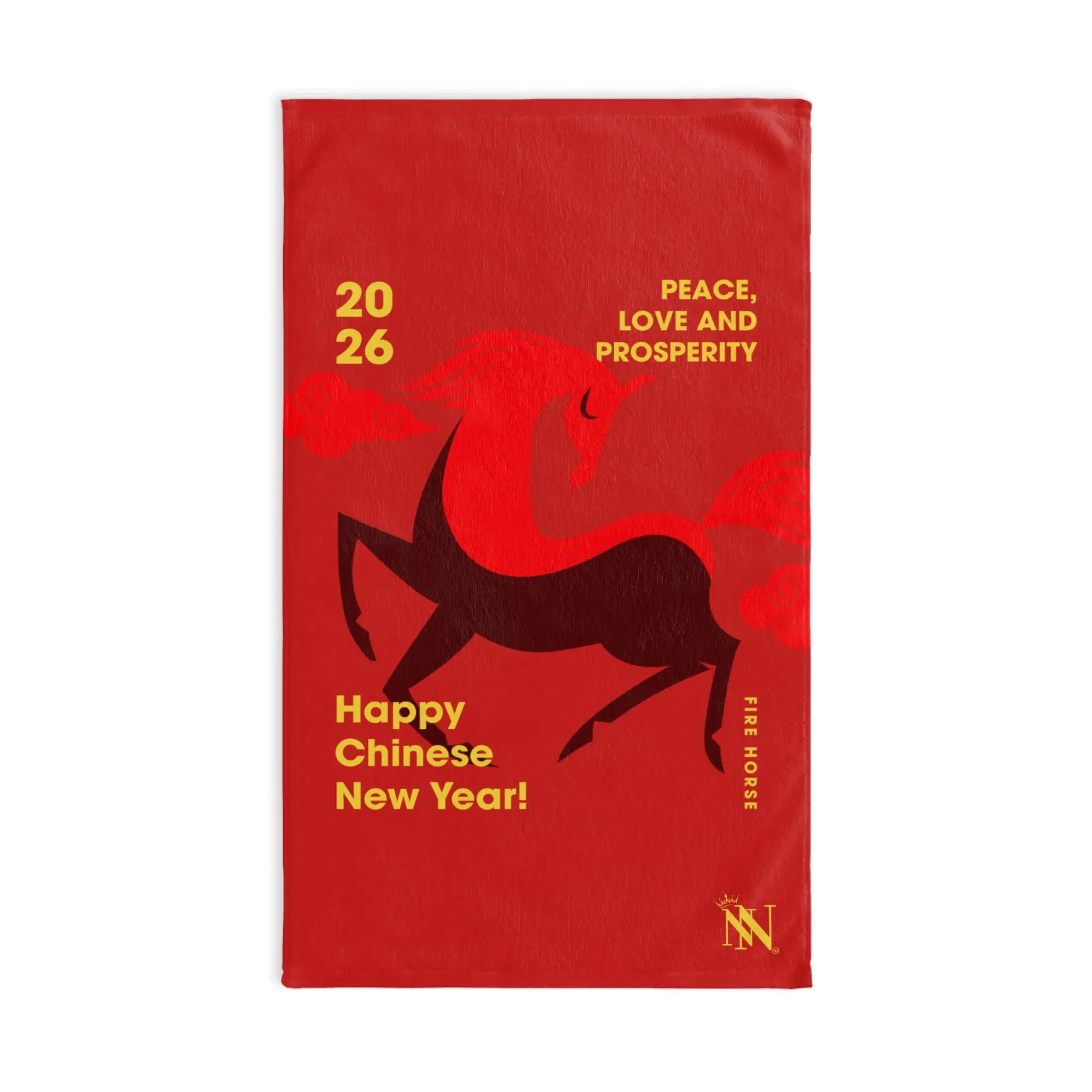 Happy Chinese New Year Fire Horse | Mix & Match Classic Fun-Flirty Lovers’ Towels