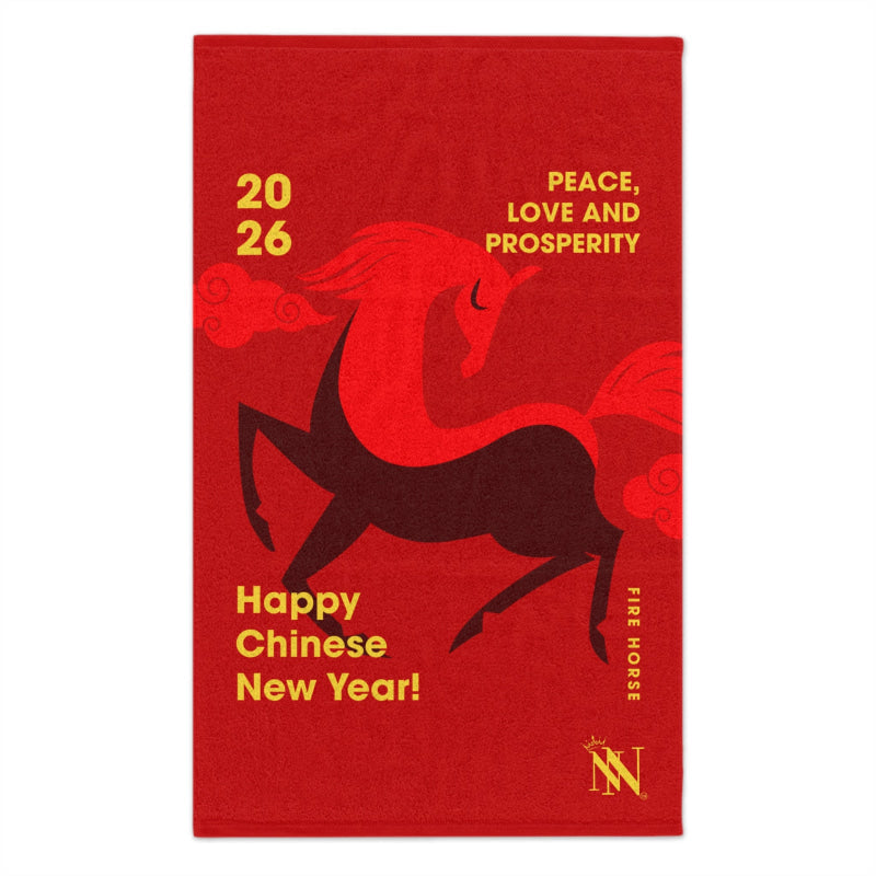 Happy Chinese New Year Fire Horse | Mix & Match Soft Fun-Flirty Lovers’ Towels