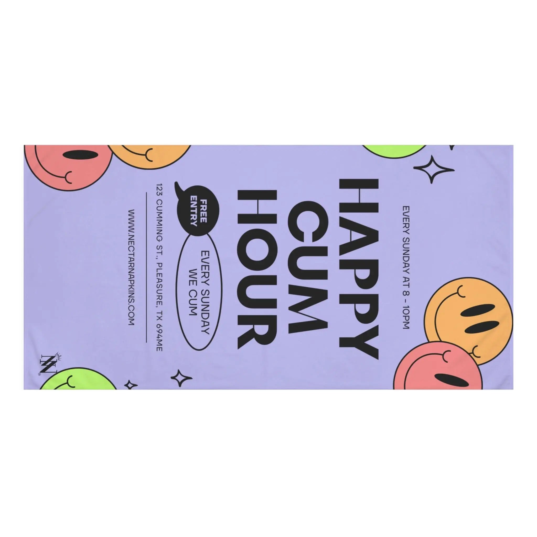 Happy Cum Hour | Mix & Match Naughty XL Fun-Flirty Lovers’ Towels
