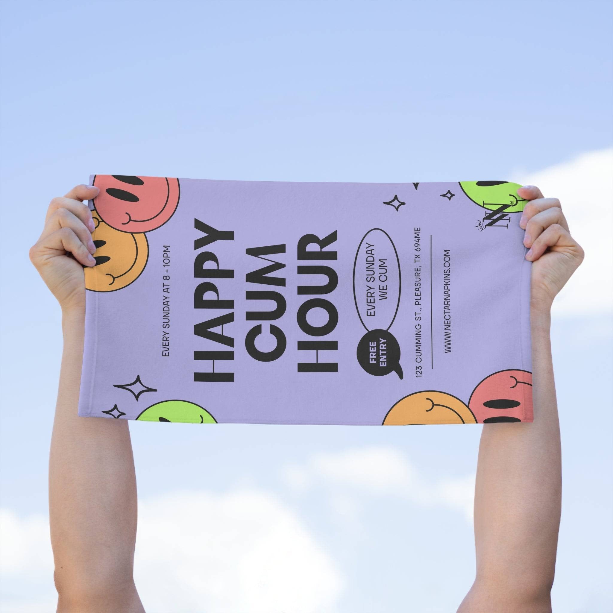 Happy Cum Hour | Mix & Match Soft Fun-Flirty Lovers’ Towels