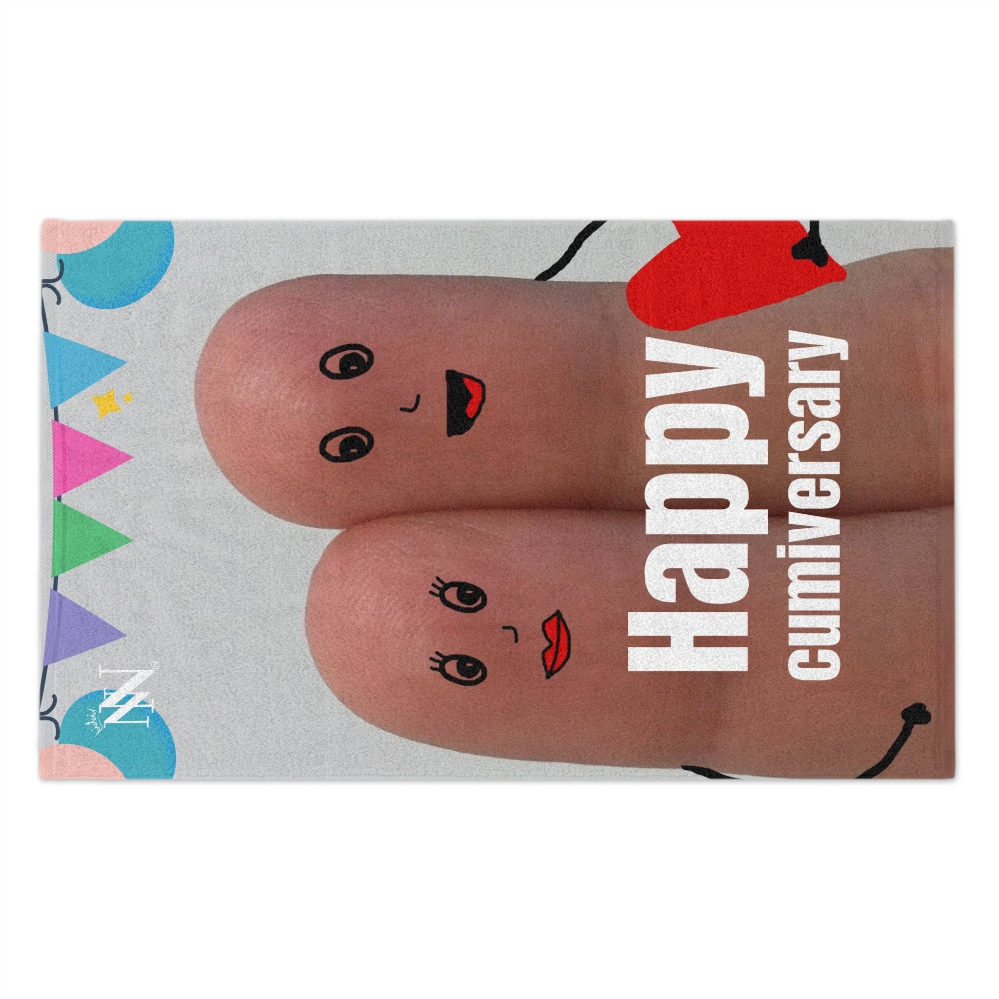 Happy Cumiversary Finger | Mix & Match Soft Fun-Flirty Lovers’ Towels