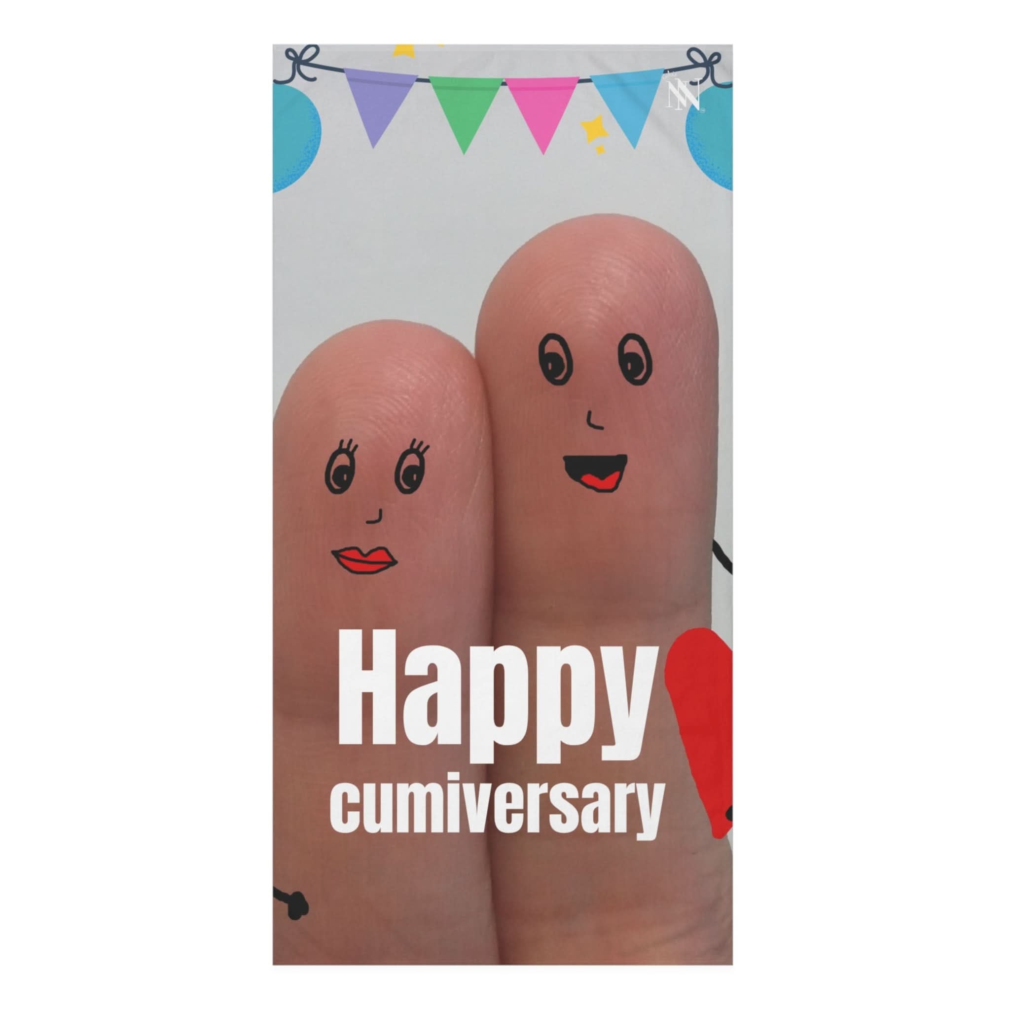 Happy Cumiversary Fingers | Mix & Match Naughty XL Fun-Flirty Lovers’ Towels