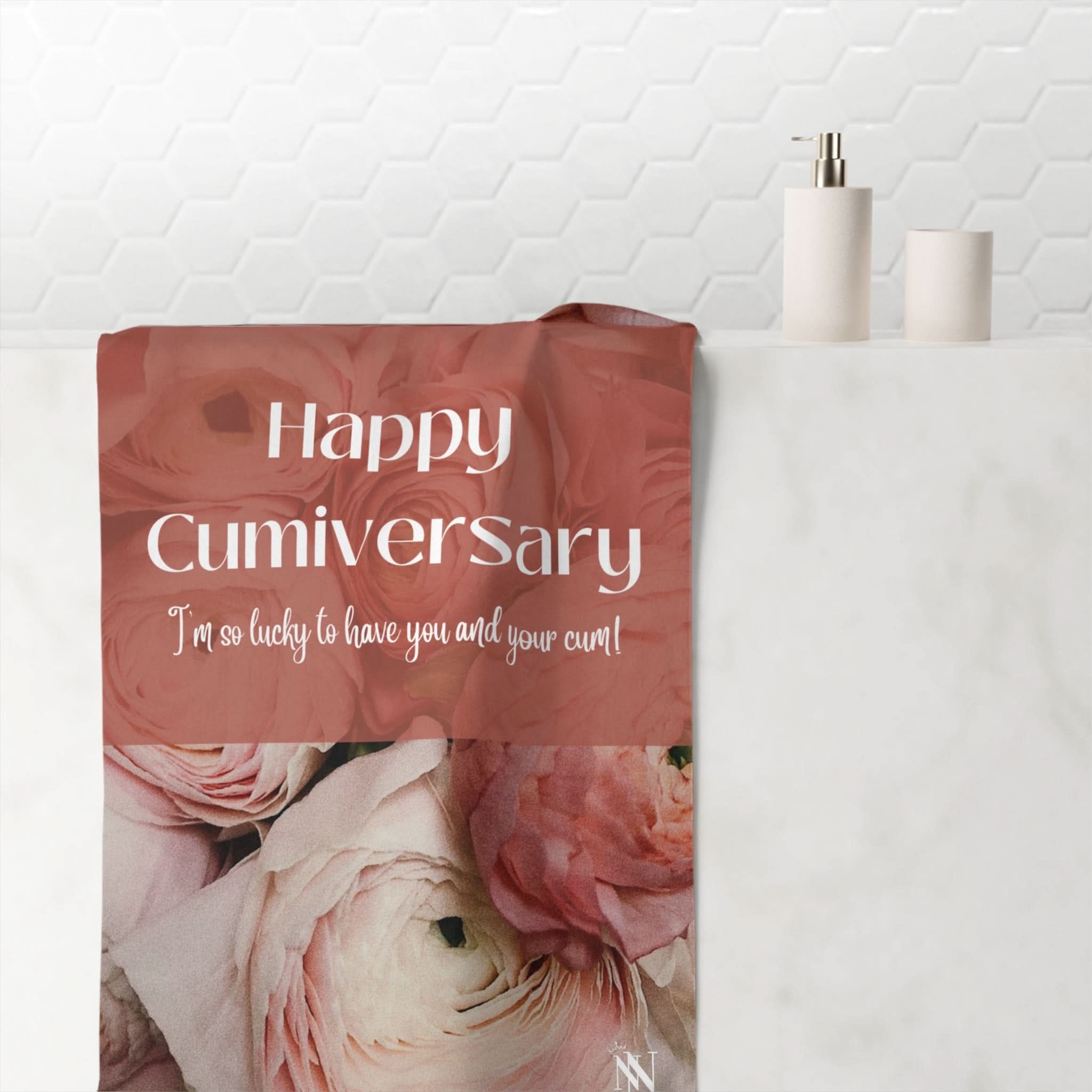 Happy Cumiversary | Mix & Match Naughty XL Fun-Flirty Lovers’ Towels