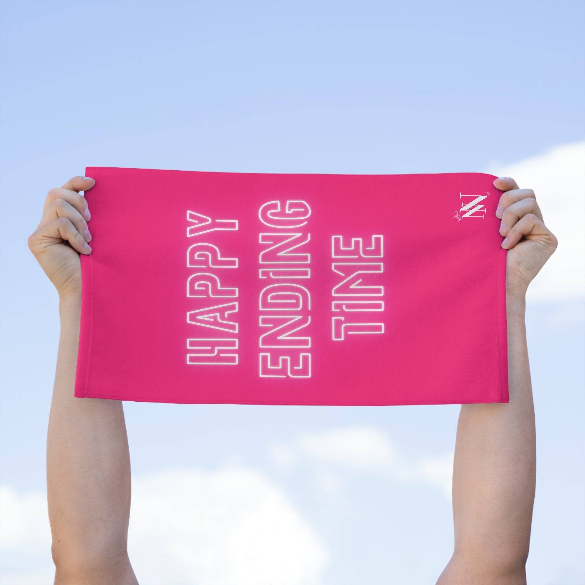 Happy Ending Time Pink Mix & Match Soft Sex Towels | Naughty Lovers’ Gifts