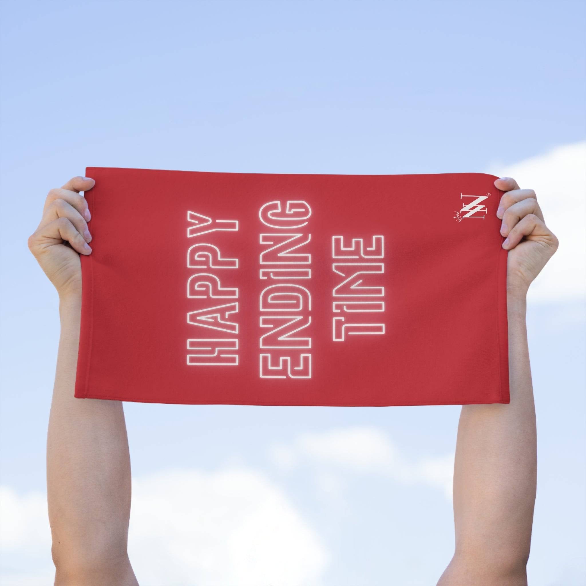 Happy Ending Time Red Mix & Match Soft Sex Towels | Naughty Lovers’ Gifts
