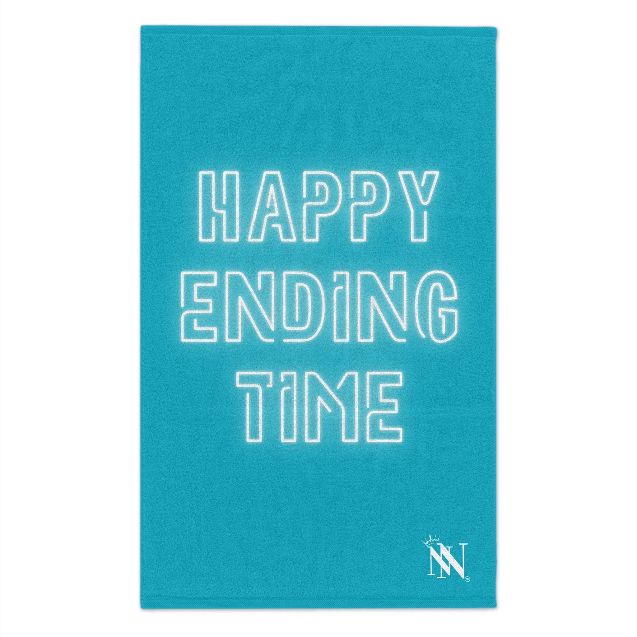 Happy Ending Time Teal Mix & Match Soft Sex Towels | Naughty Lovers’ Gifts