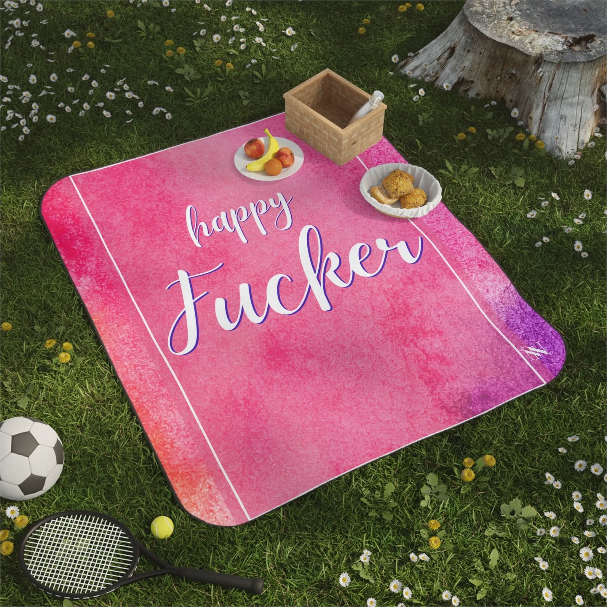 Happy Fucker | Mix Match Fun-Flirty Lovers’ Water-Resistant Blankets